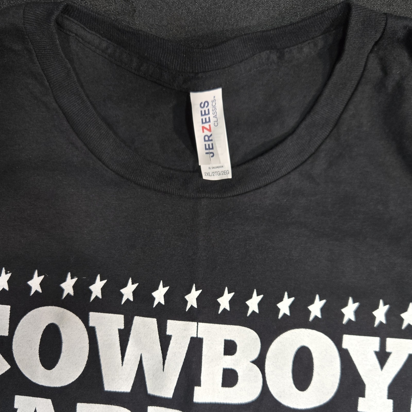 Jerzees Classics Cowboy Carter Black Graphic Men’s 2XL Short Sleeve T-Shirt