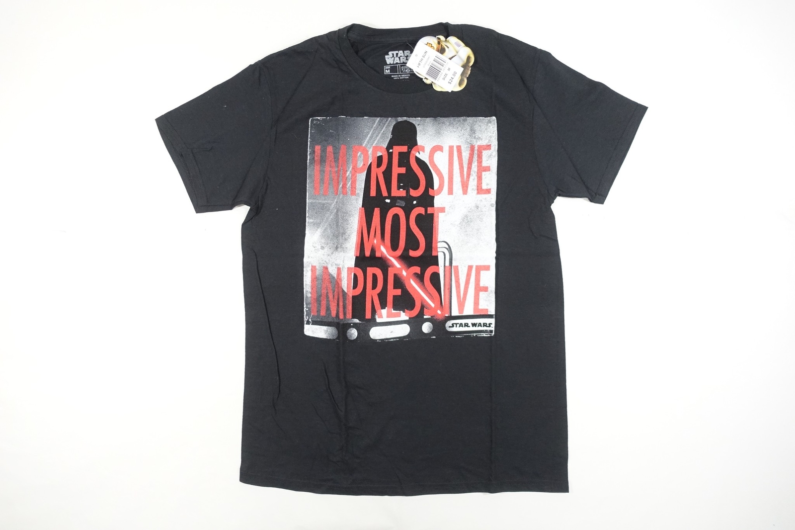 STAR WARS FIFTH SUN BLACK MEDIUM MOST IMPRESSIVE DARTH VADER MOVIE TSHIRT MENS