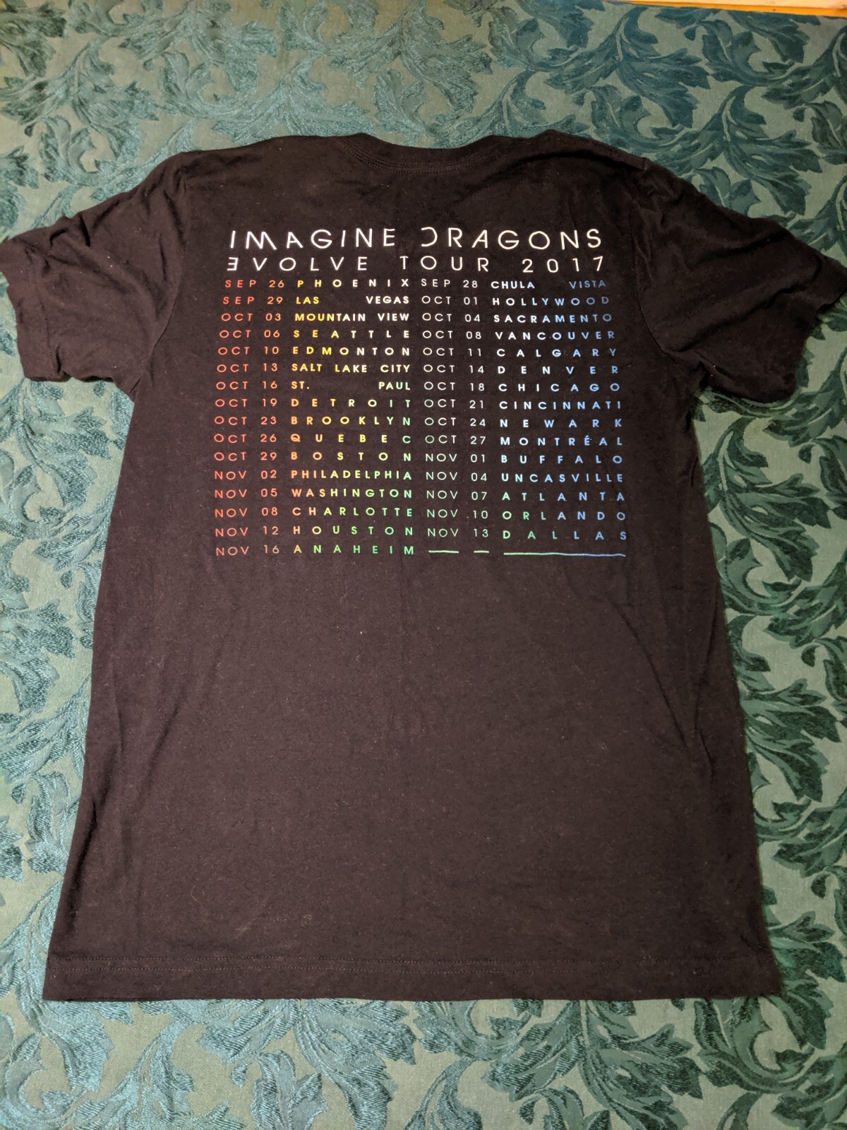 T-shirt Imagine Dragons Evolve Tour 2017 Medium black