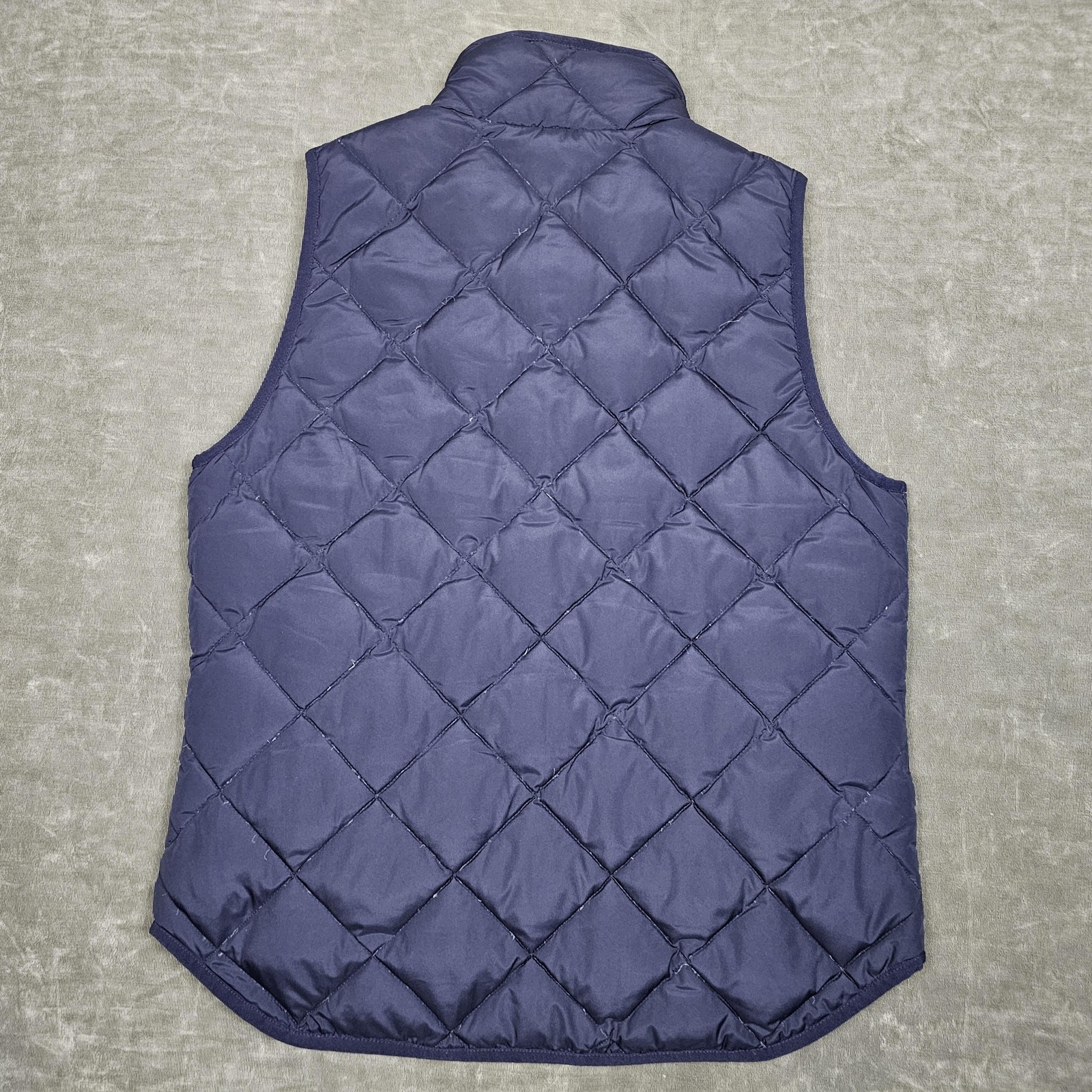 J Crew Vest Mens Medium Quilted Down Puffer Outdoor Pockets Lightweight