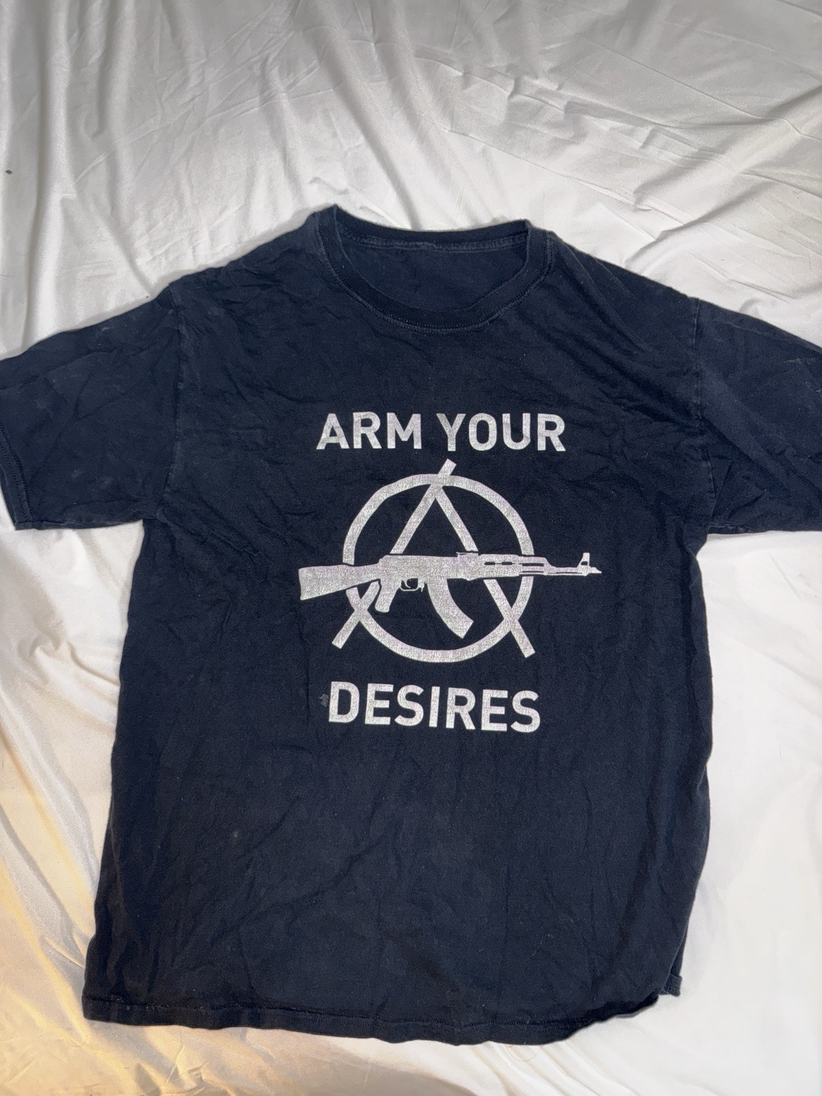 Anarchy Men’s T-Shirt Black Size Medium Short Sleeve Graphic Print