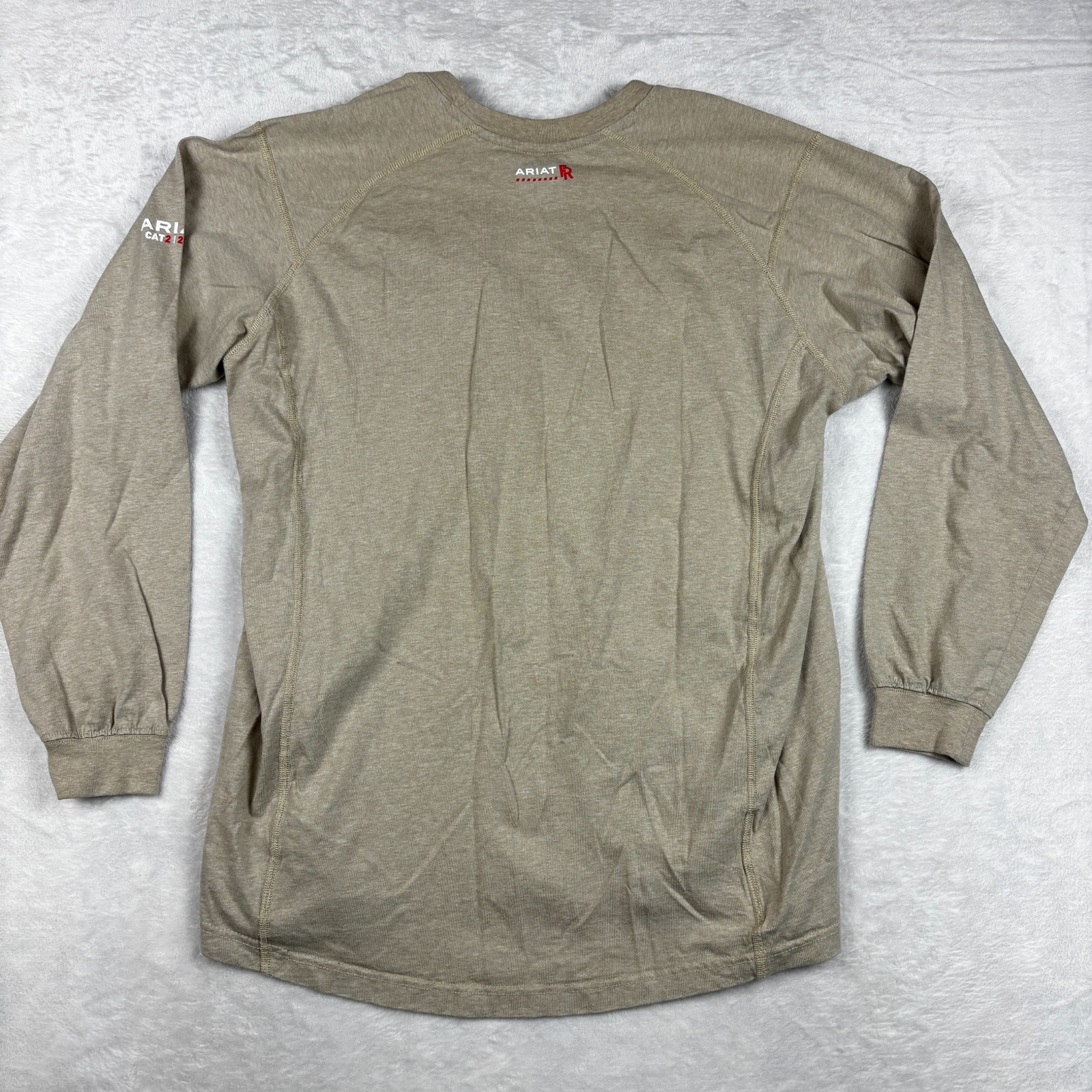 Ariat FR Flame Resistant T Shirt Mens M Beige Long Sleeve Cat 2 IRC2 2112