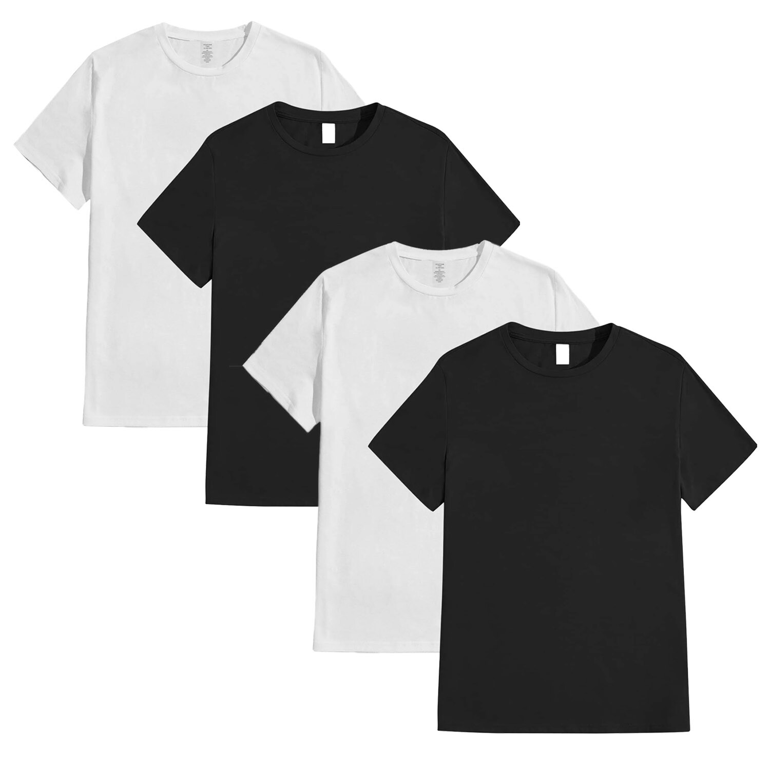 New Men’s Heavyweight Cotton Double Yarn Drop Shoulder Round Neck T-shirt Casual
