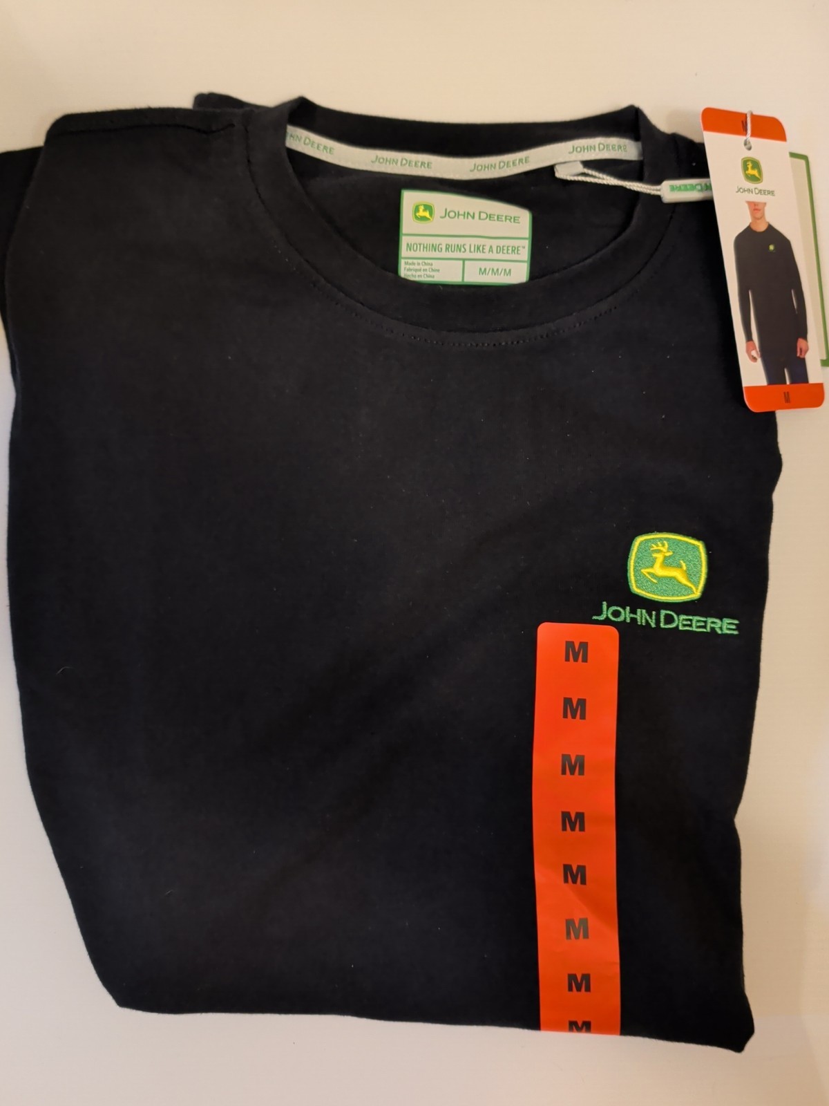 John Deere Men’s Long Sleeve Tee ~ BLACK ~ MEDIUM