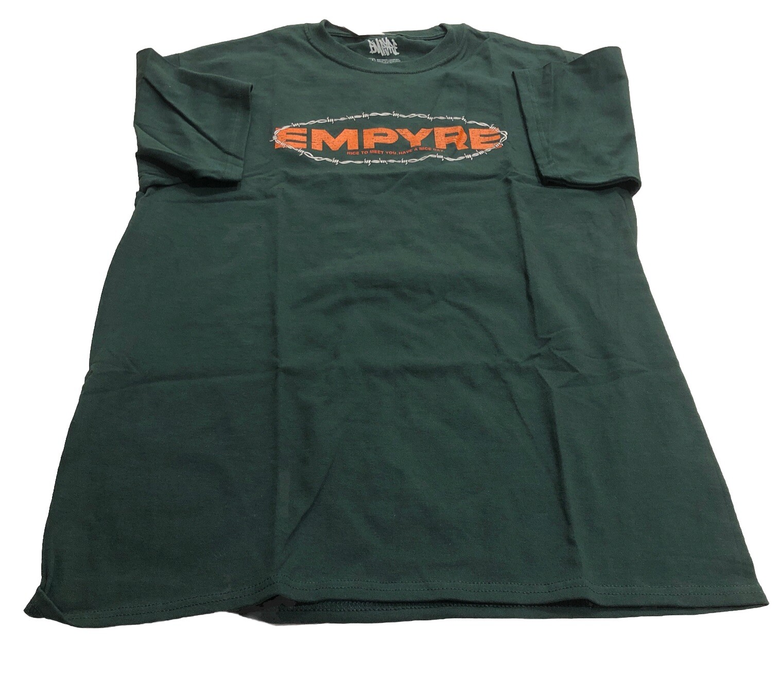 Empyre Dark Green Barbwire Logo Short Sleeve Tee Large