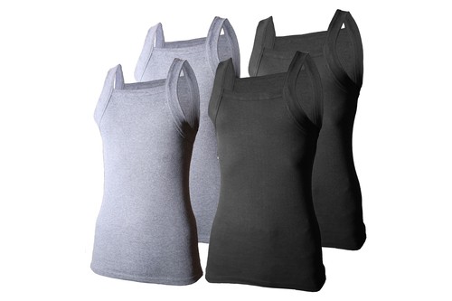 2-4 Packs Men’s G-unit Style Cotton Tank Tops Square Cut Muscle Rib A-Shirts
