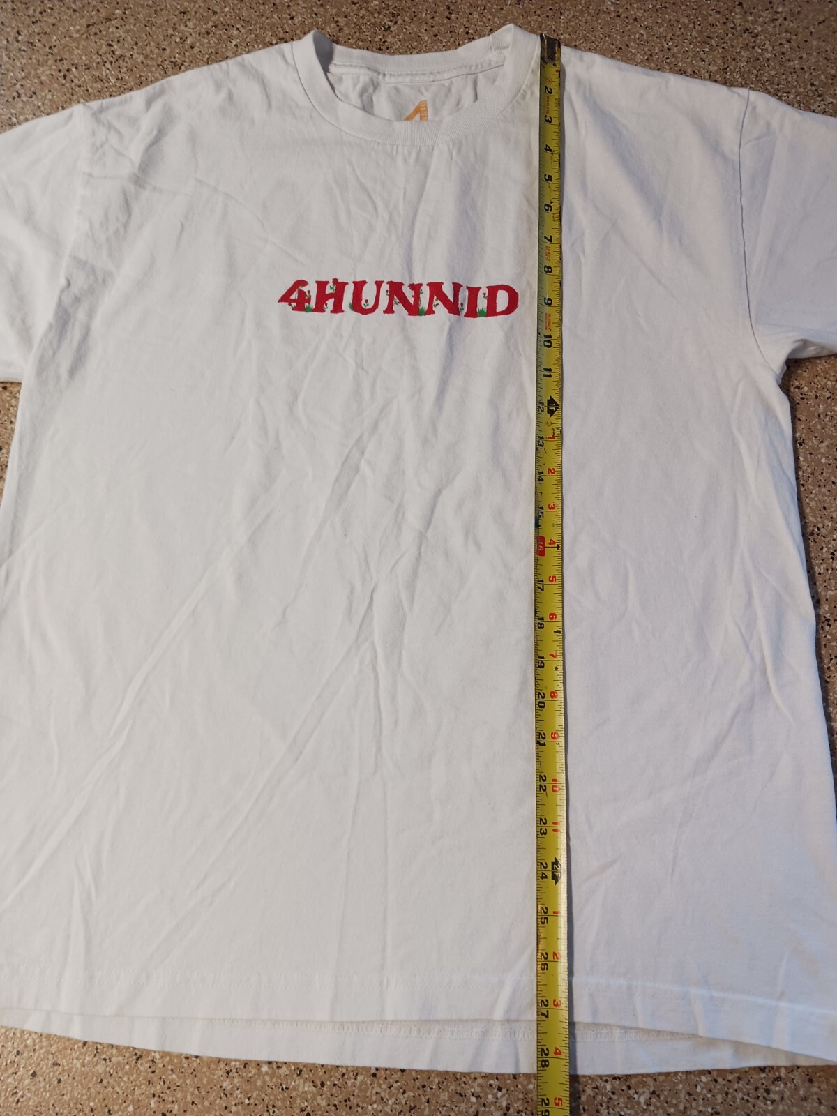 4 Hunnid Roses Limited Edition Double Sided Graphic T Shirt Men’s Large White