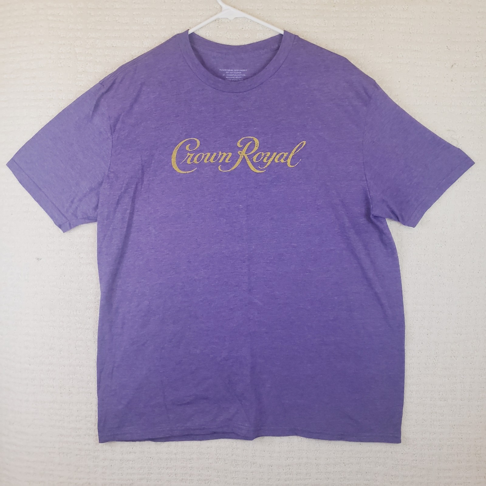 Official Crown Royal Purple T-Shirt! Adult XL Tee Gold Logo Front New!