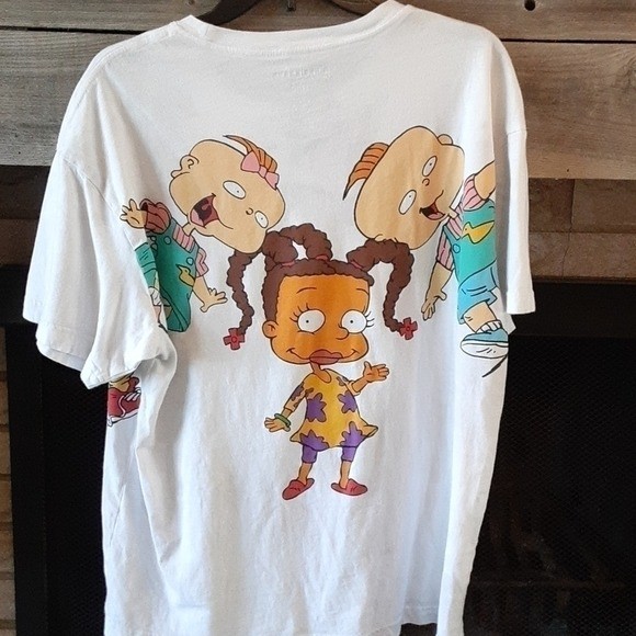 Nickelodeon Rugrats character graphic print white short sleeve shirt S/M
