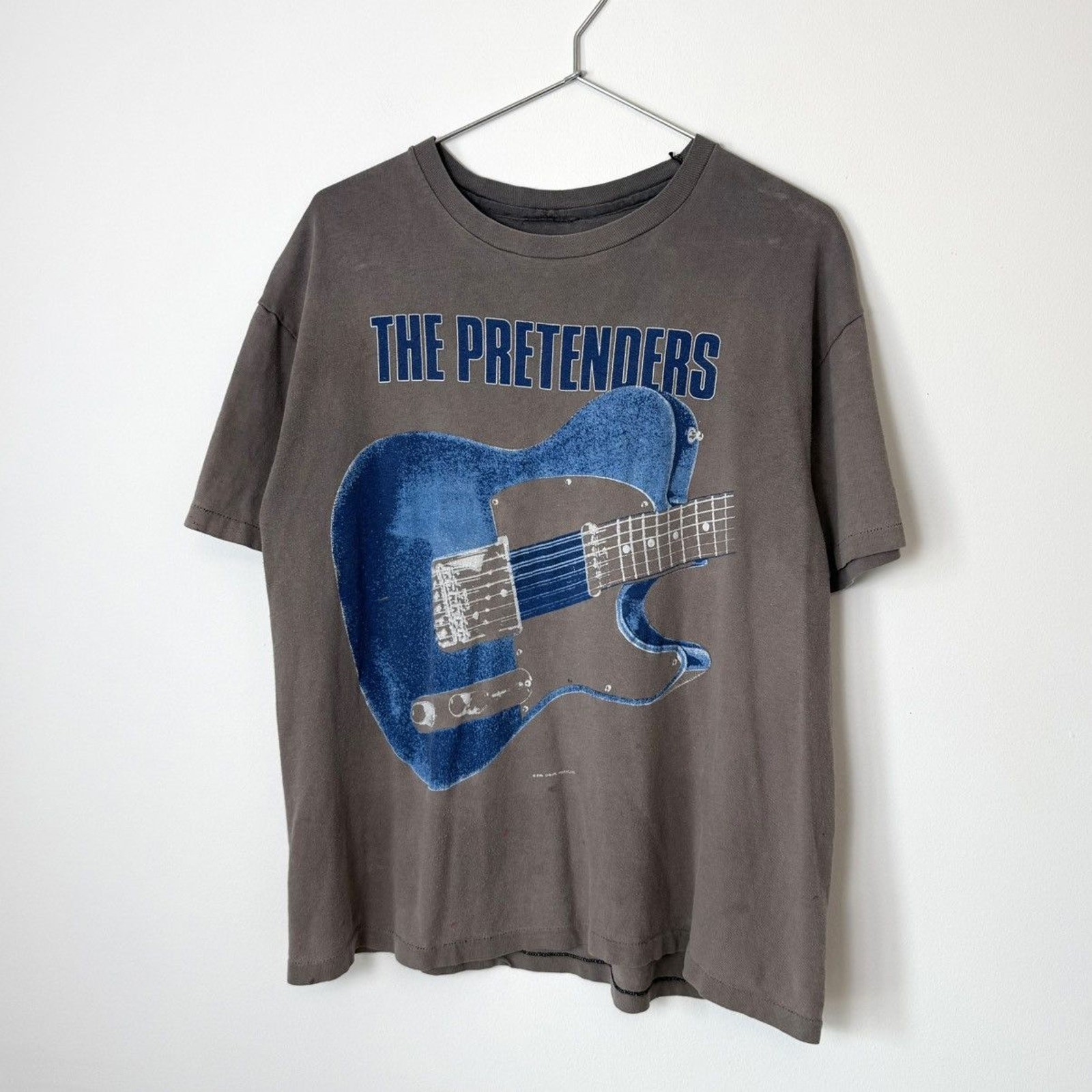Vintage 1987 The Pretenders World Tour Faded Distressed Band Tee Black Rare