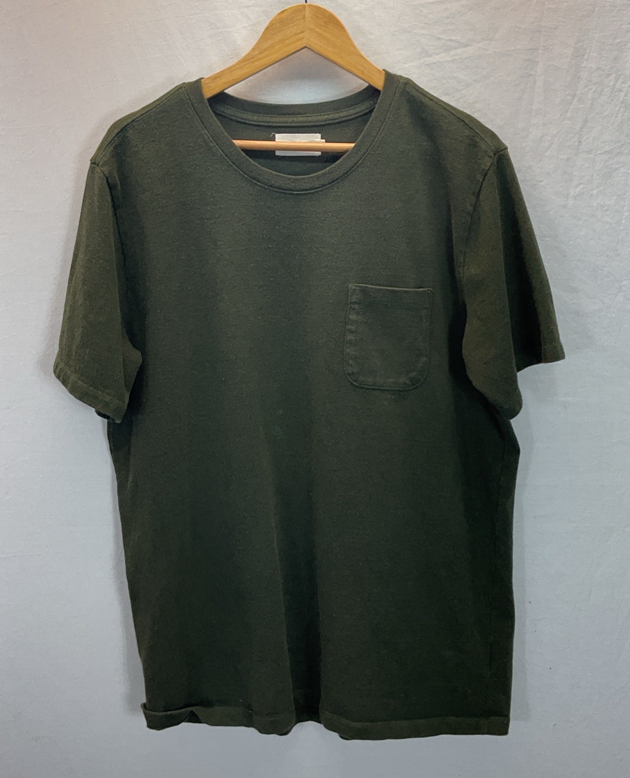 Taylor Stitch Heavy Weight Bag Pocket Tee T-Shirt Mens Size 44 Hunter Green Nice