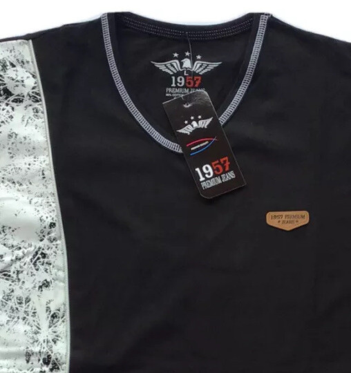 Men’s 1957 Cotton T Shirt,Italian Style,Slim Fit,Stretch S to XL…D2.