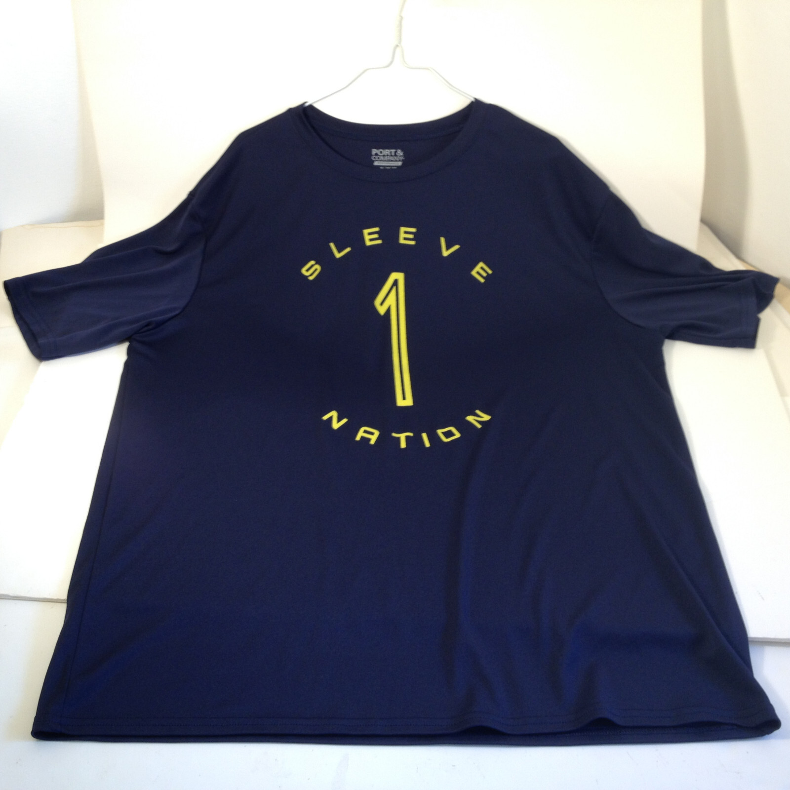 Port & Company Mens Short Sleeve Performance Crew Neck T-Shirt XL Navy Blue
