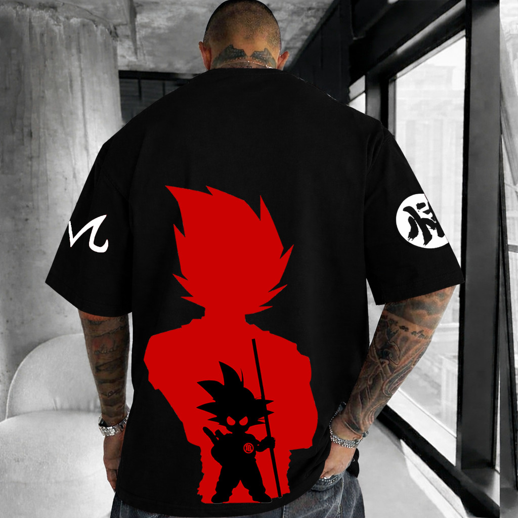 Unisex Anime Dragon Graphic Printed Oversized Cotton T-Shirt Summer Streetwear