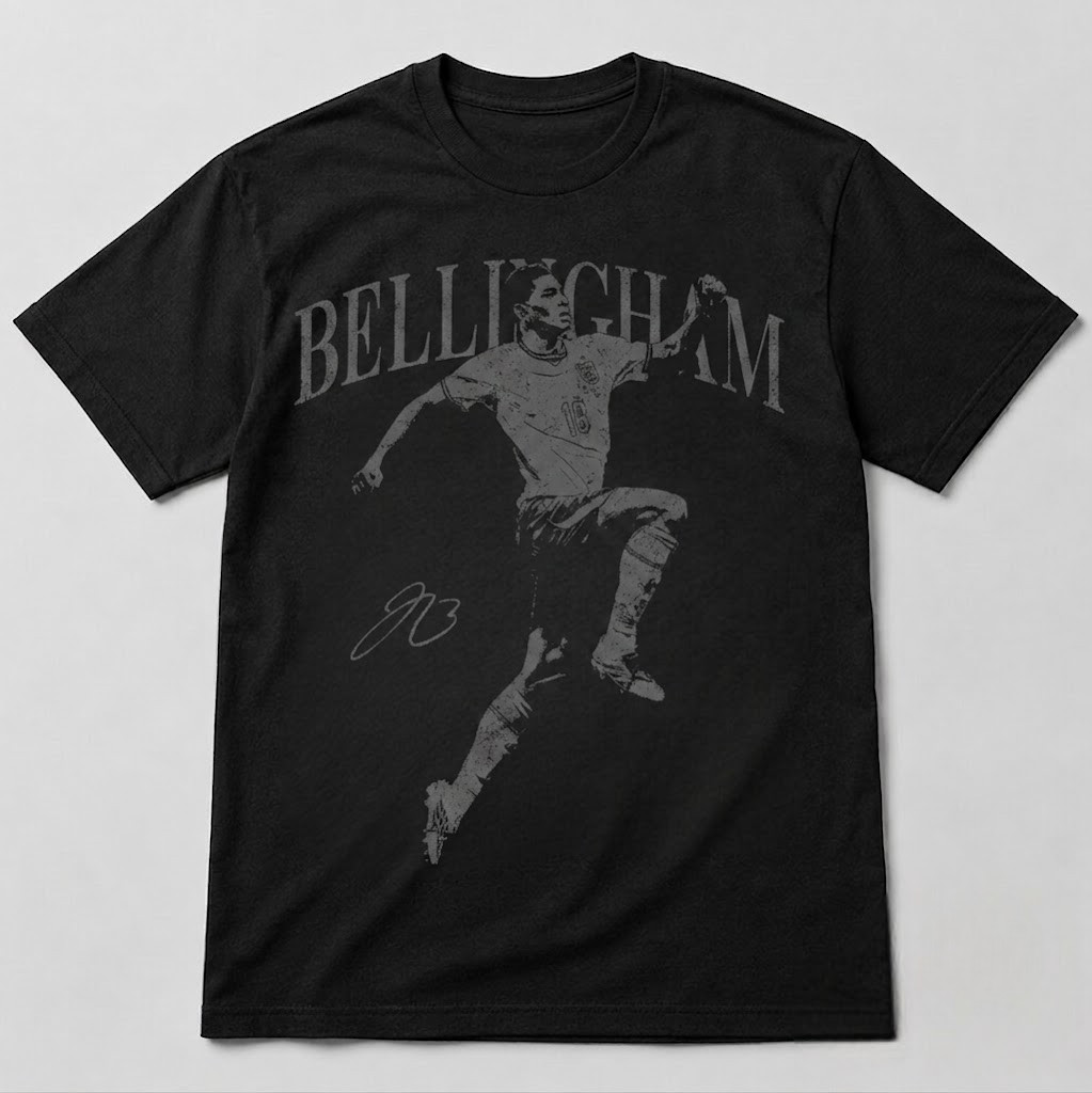 HOT!! Jude Bellinghamm T-Shirt Vintage England Soccer Graphic Tee