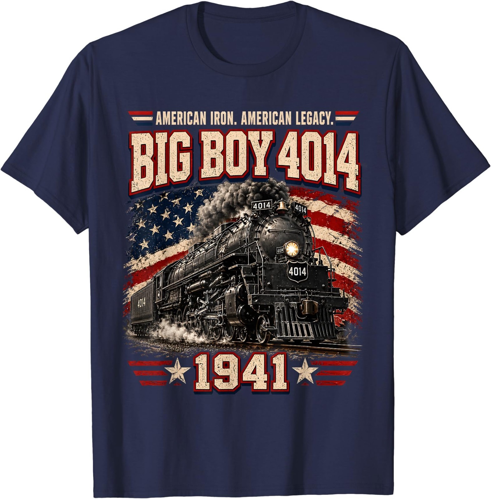 Big Boy 4014 Vintage Steam Locomotive Railroad Train Engine T-Shirt