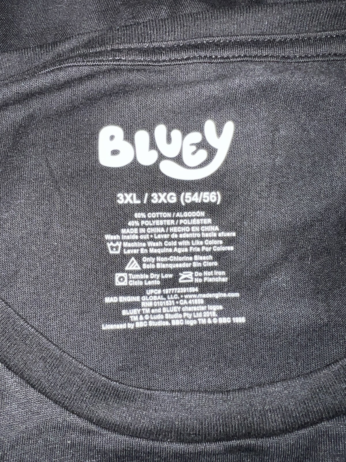 Bluey Mens 80’s Graphic Tee “This Was The 80’s Man” Adult Size 3XL (54/56)