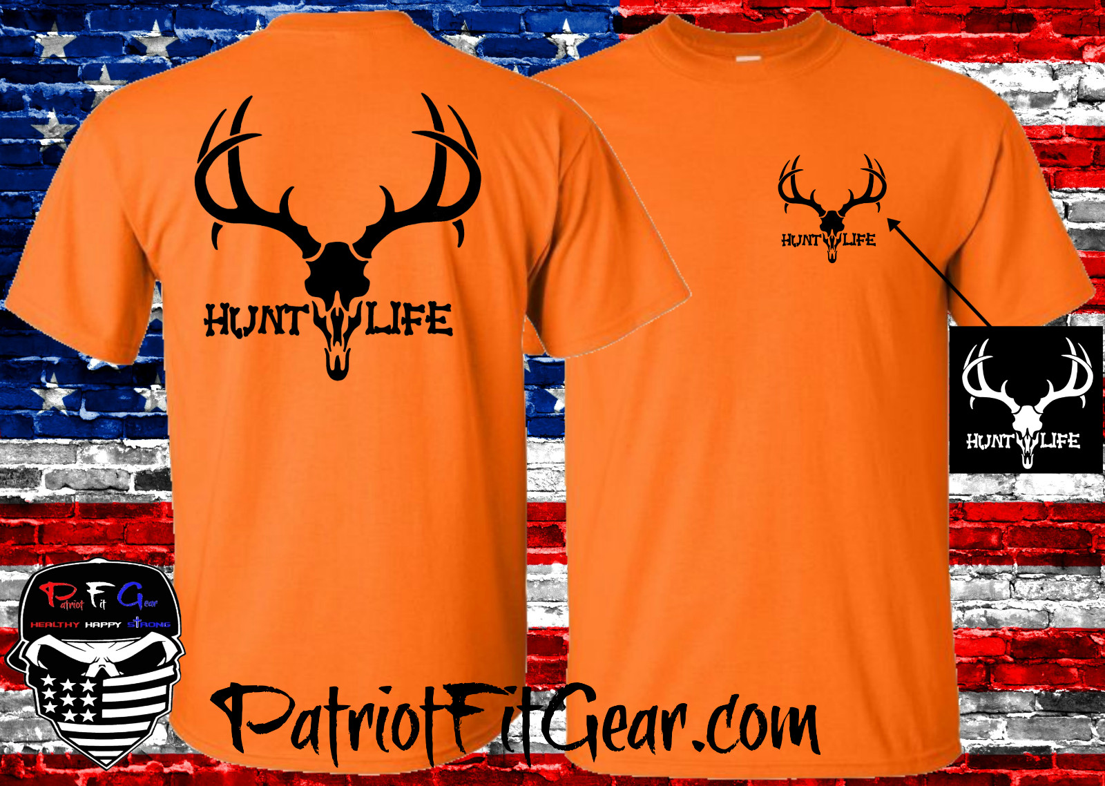 t-shirt,Hunt Life,Deer Hunting,Bow Hunting,Buck Skull,Whitetail,Rack Em Up,Deer