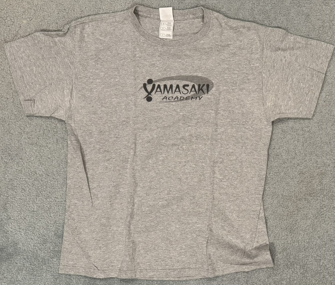 Vintage Yamasaki Academy T-Shirt Men’s Large Gray 90/10 Cotton/Poly