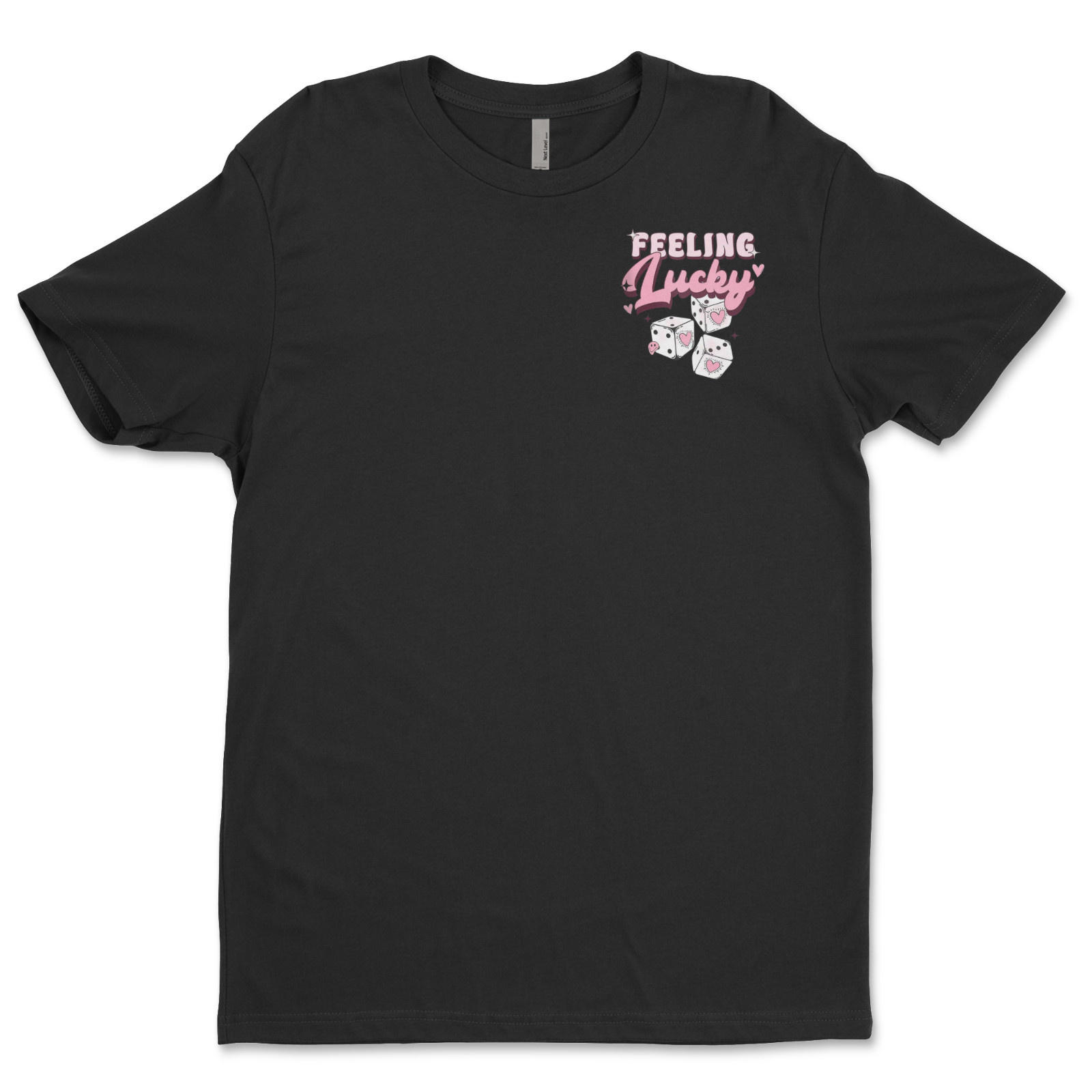 DTF Feeling Lucky/ Custom Unisex Soft Style T-Shirts, Next Level- Cotton