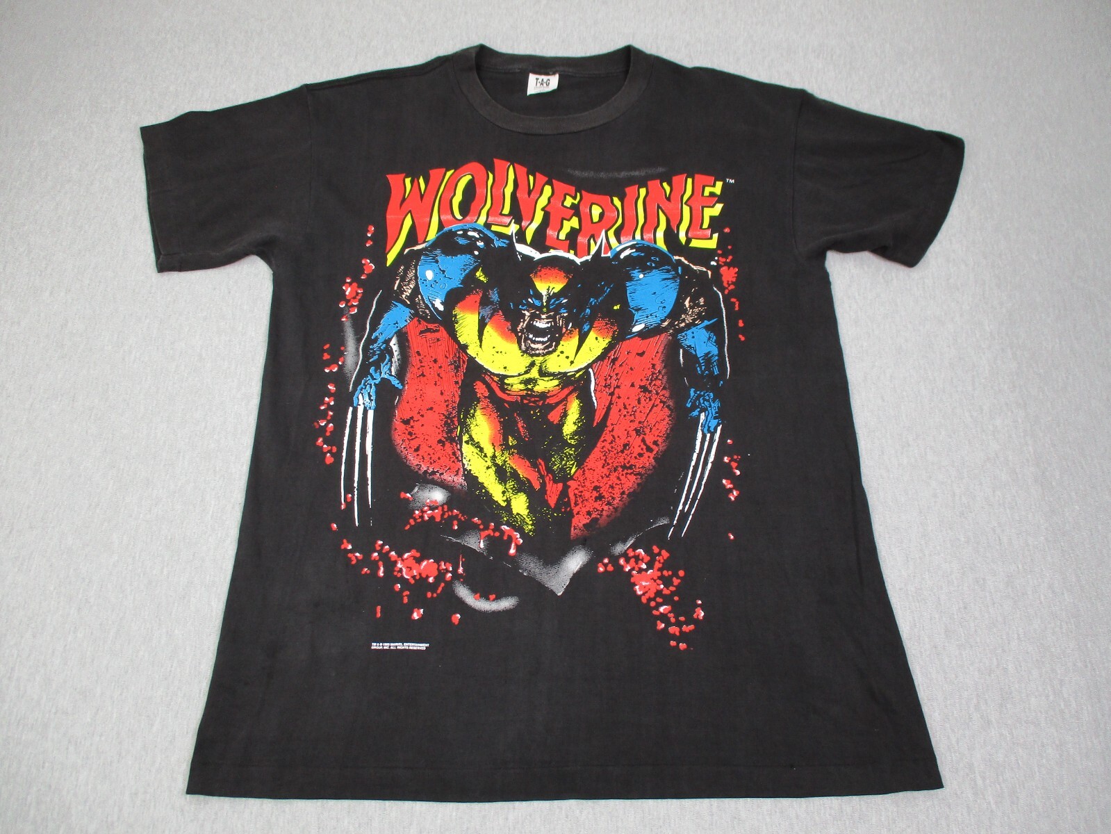 Vintage Wolverine Shirt Men Large X-Men Marvel Comic 1993 Made USA Single Stitch