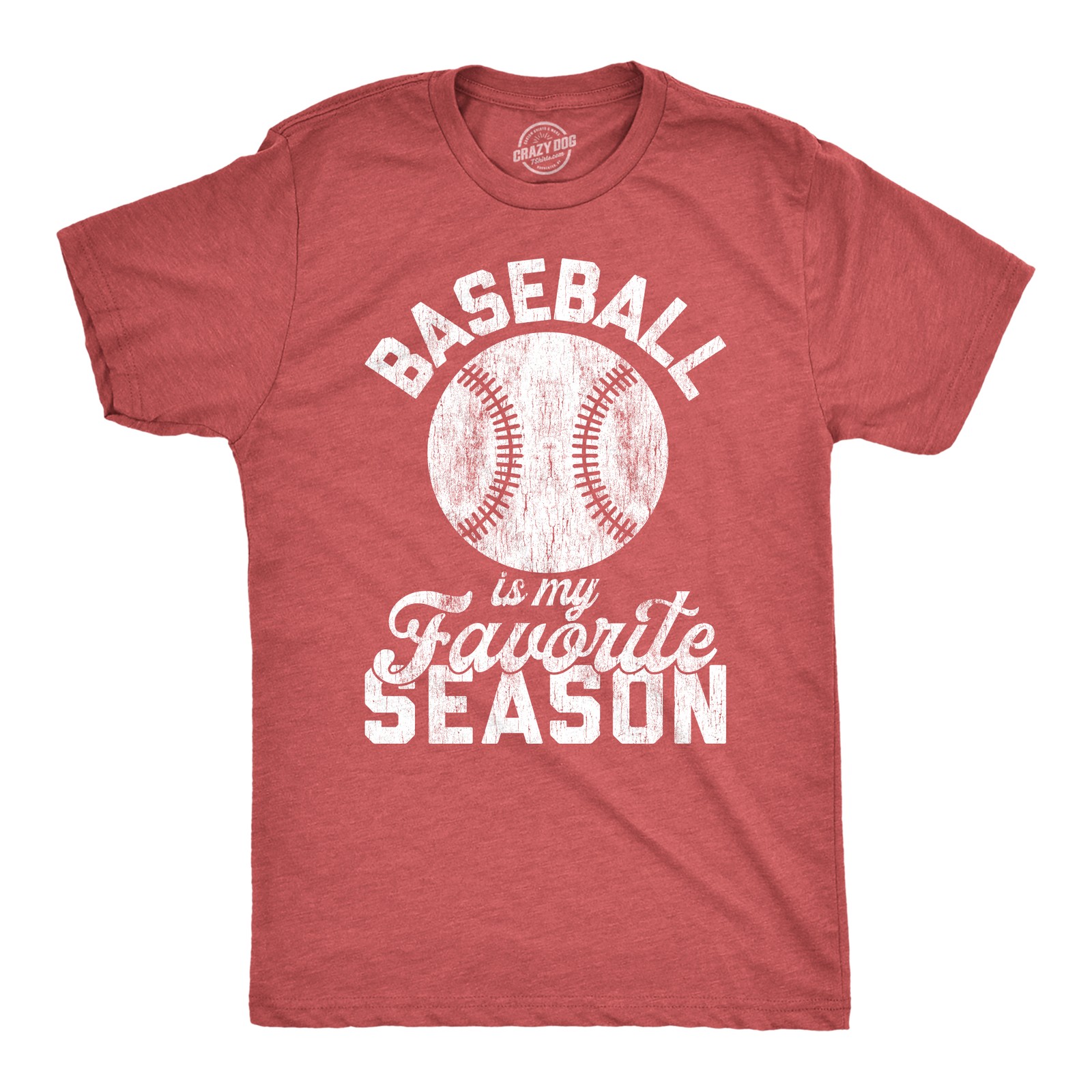 Mens Baseball Is My Favorite Season T Shirt Funny Summer Sports Softball Novelty