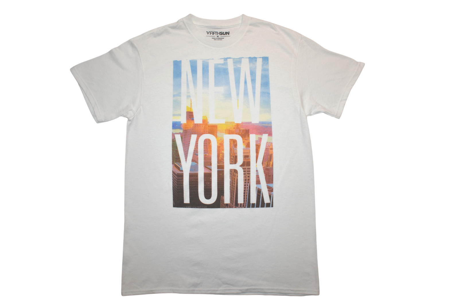 Fifth Sun Mens New York City Skyline White Shirt NWT S- 2XL