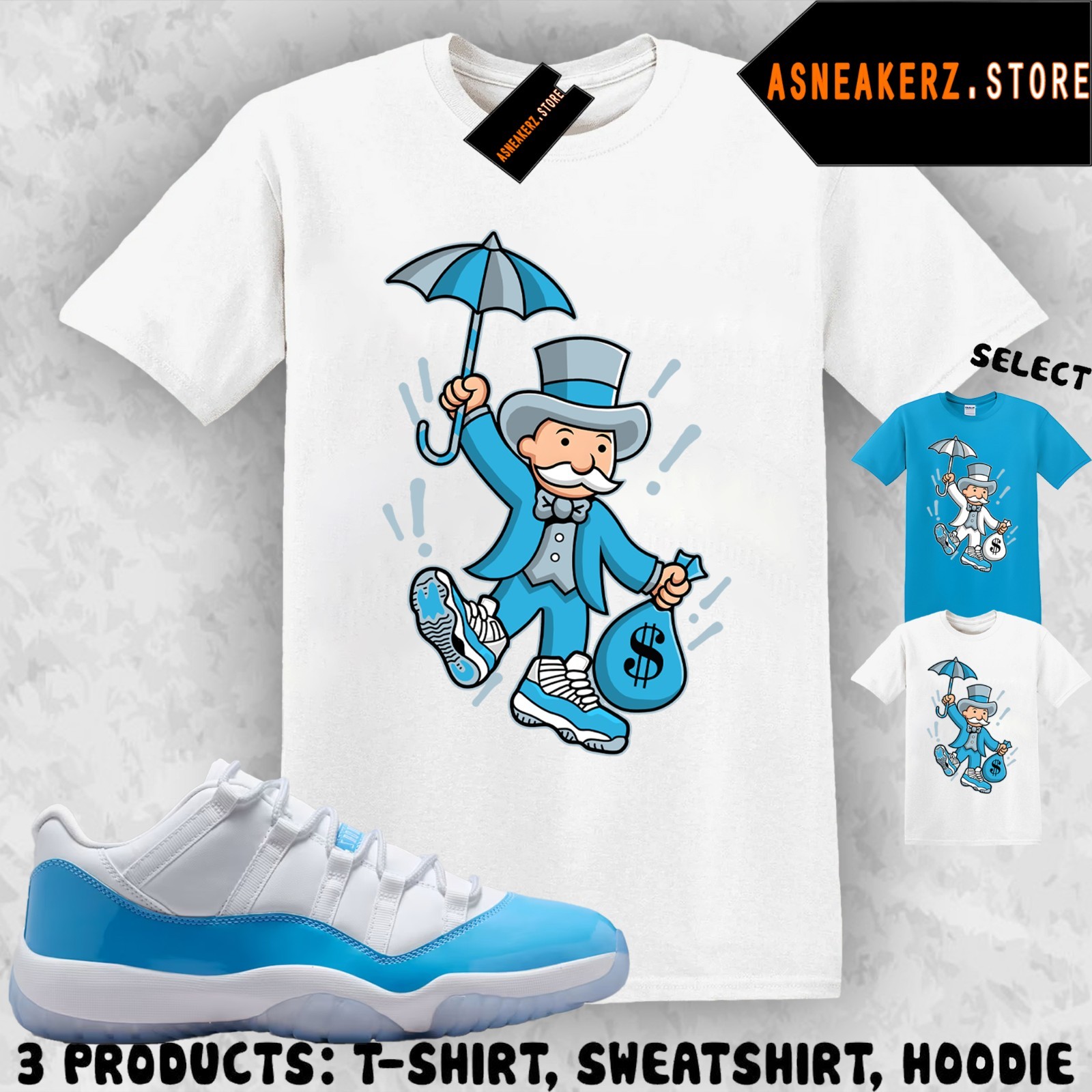 Shirt Match AJ 11 Low University Blue 2026 Sneaker Matching Sneakerhead Monopoly