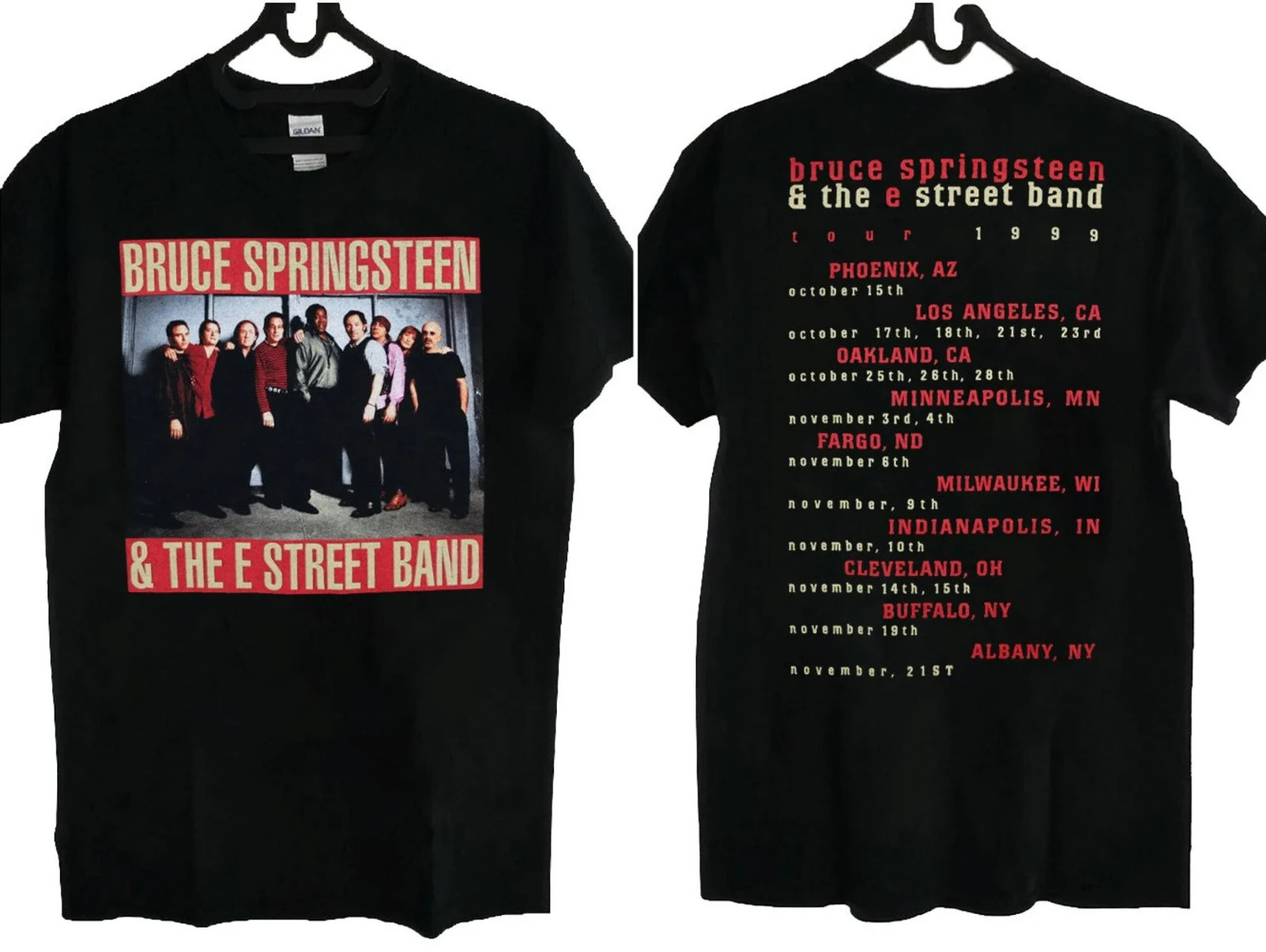 Vintage 1999 Bruce Springsteen & The E Street Band Tour T-Shirt, Rock Shirt