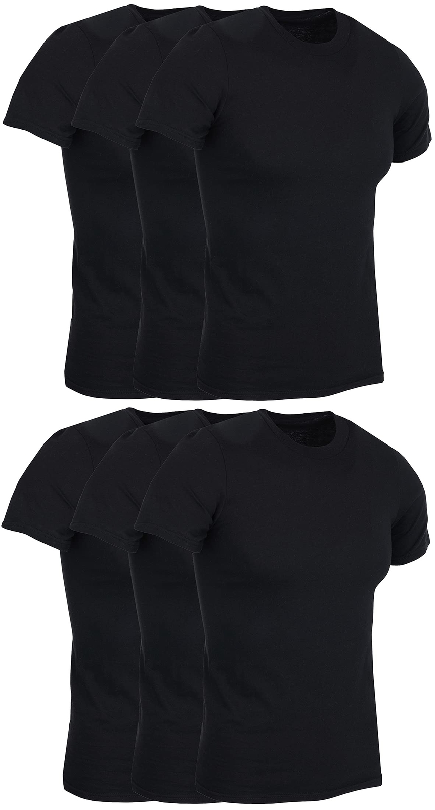 BILLIONHATS 6 Pack Men’s Bulk Big Tall Short Sleeve Cotton Lightweight T-Shirt