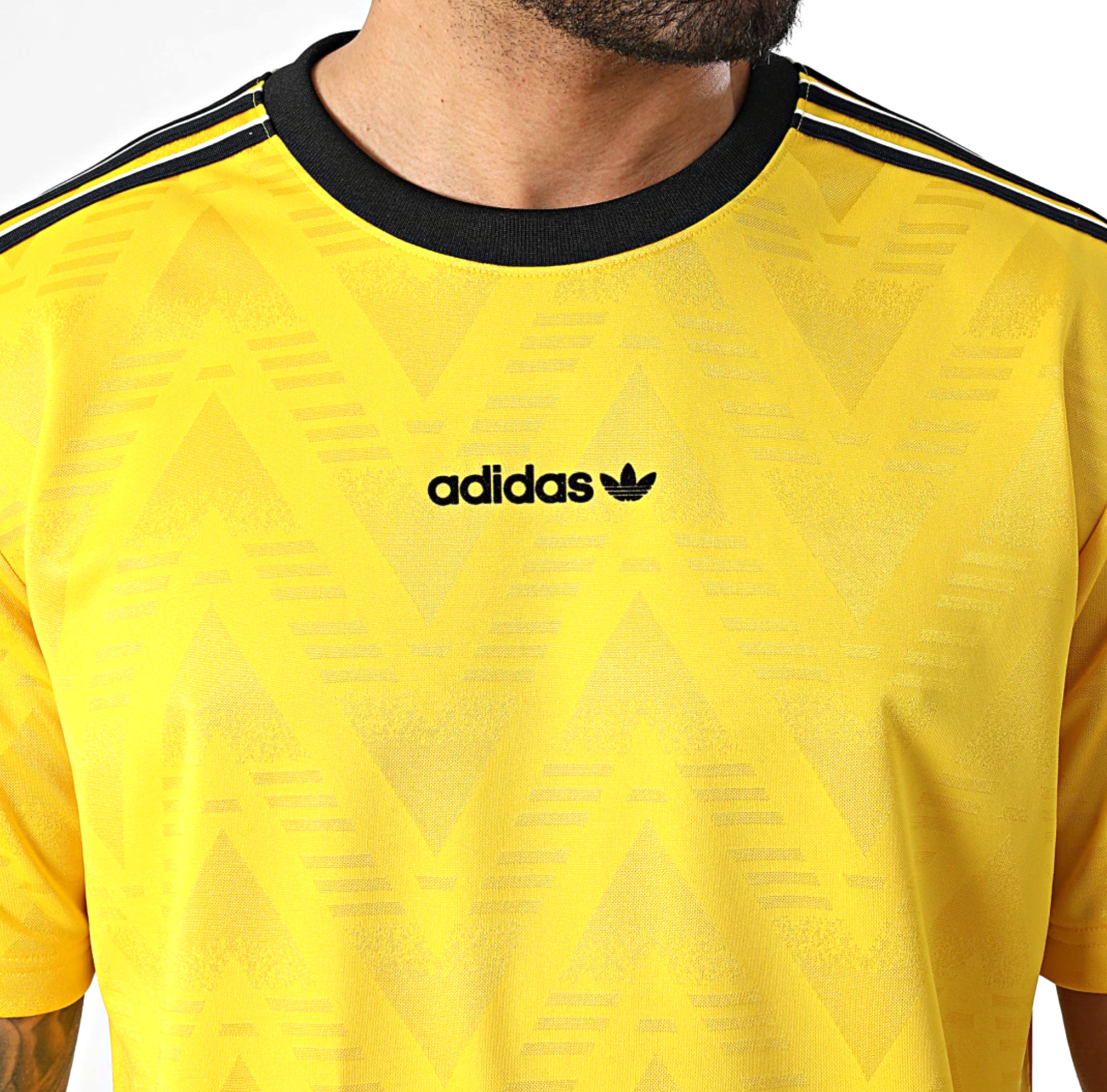 RARE! NEW MEN’S ADIDAS ORIGINALS TREFOIL JACQUARD SHIRT ~SIZE XL #KE3336