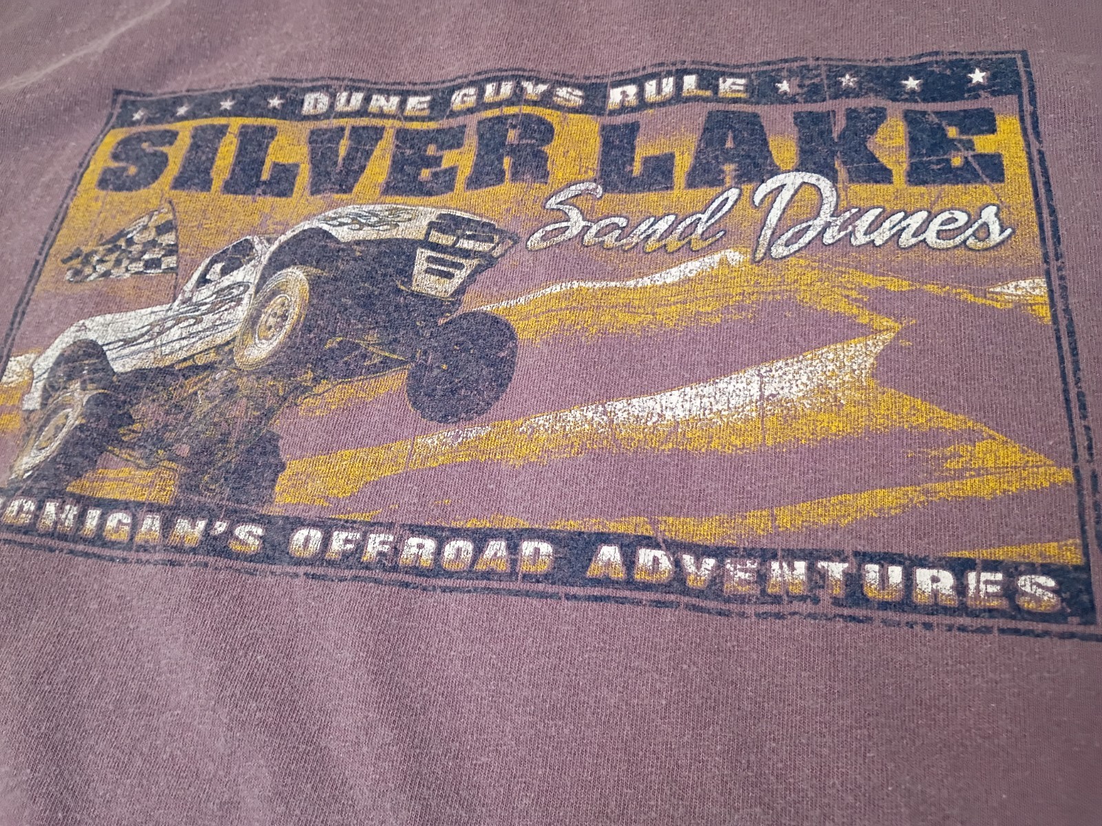 Gildan Ultra Cotton Purple Silver Lake Sand Dunes Michigan Graphic Tee Men’s XL