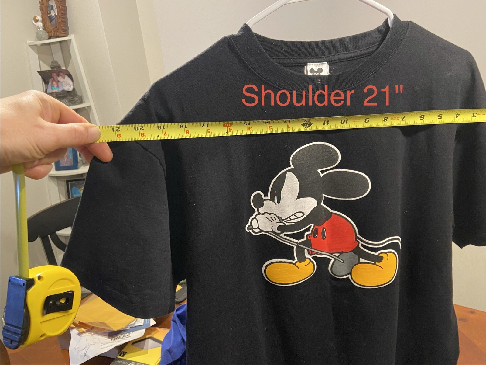 New Disney Number Nine Sz 3 – Med – Vedder Mickey Black TShirt, Tokyo Colab 2000