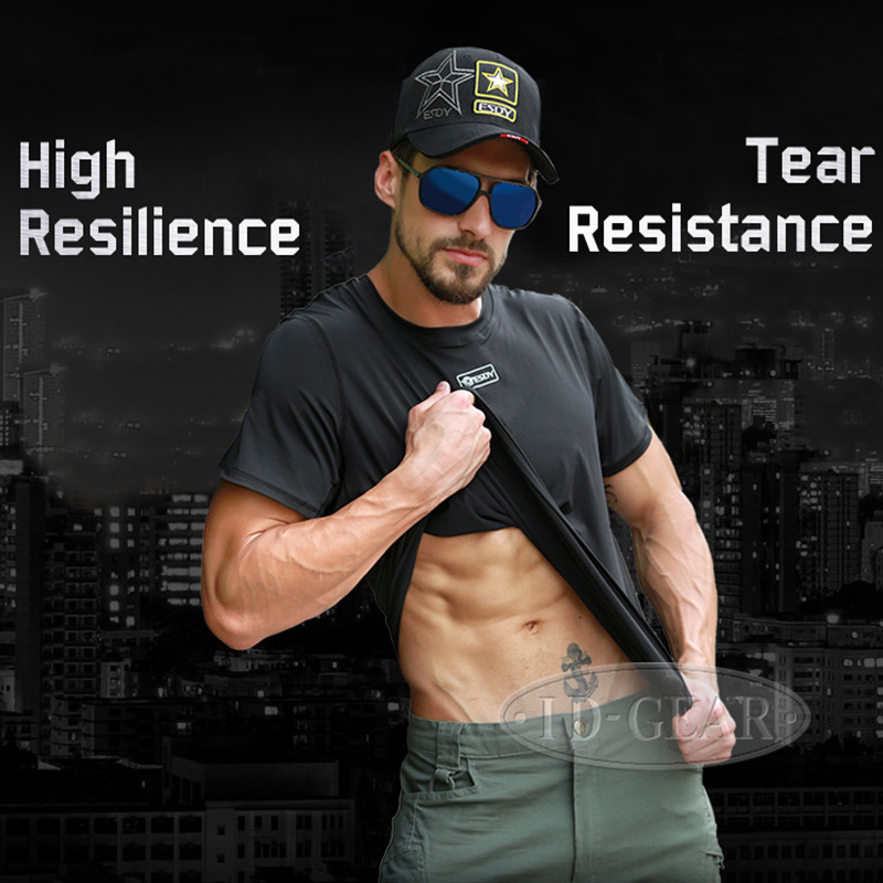 IDOGEAR Tactical Shirt Short Sleeve Camo Gear Round Collar Anti-UV Perspiration