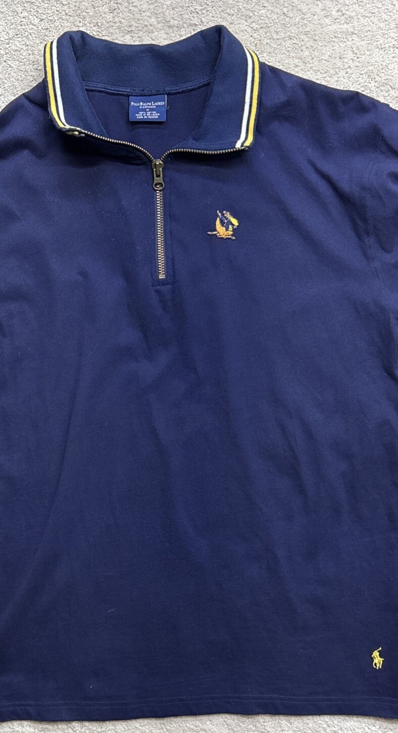 Vintage Polo Ralph Lauren Shirt Navy Blue Sleepwear Pony Men’s Med