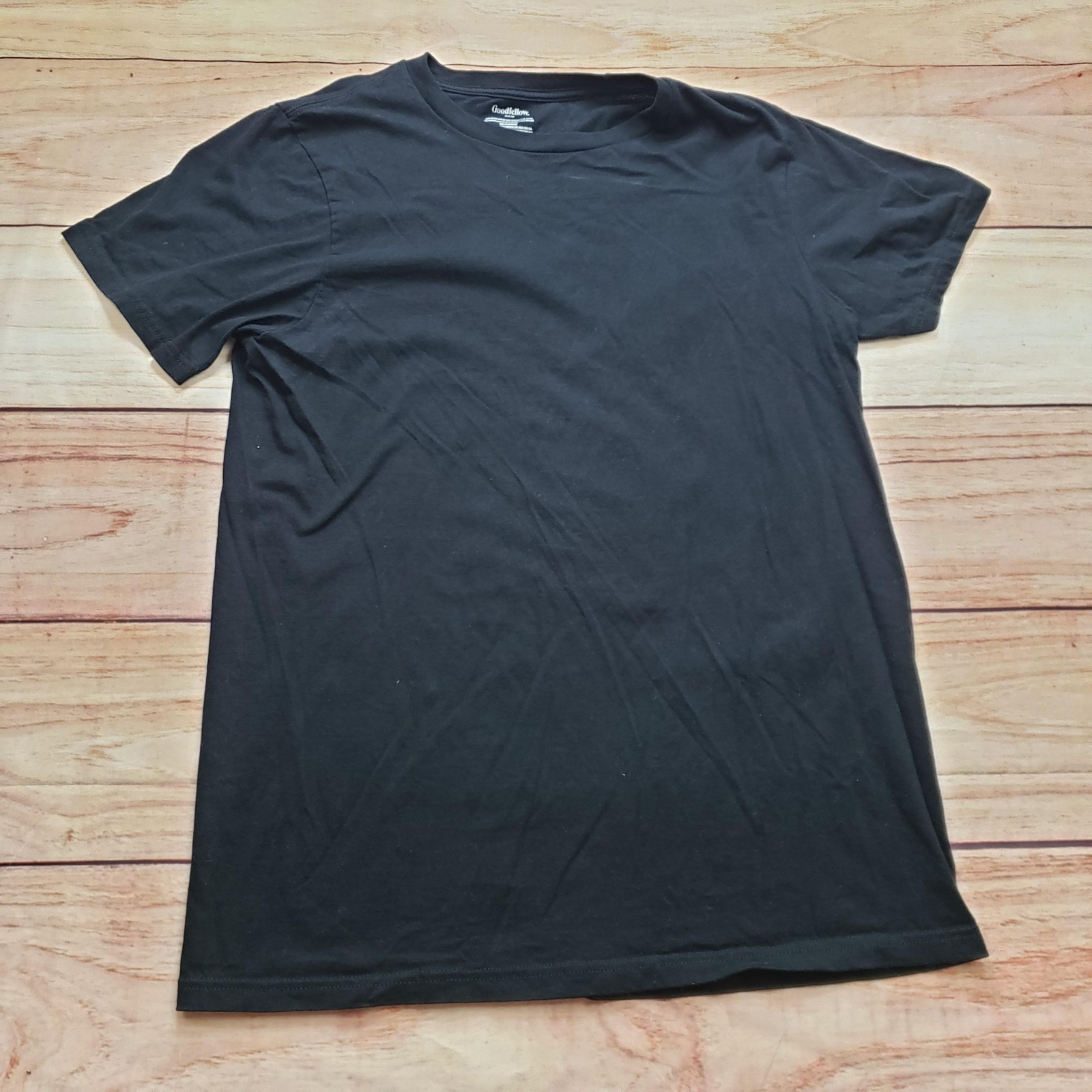 Goodfellow & Co Shirt Mens M Black Basic Cotton Crew Neck Tagless Tee Adult