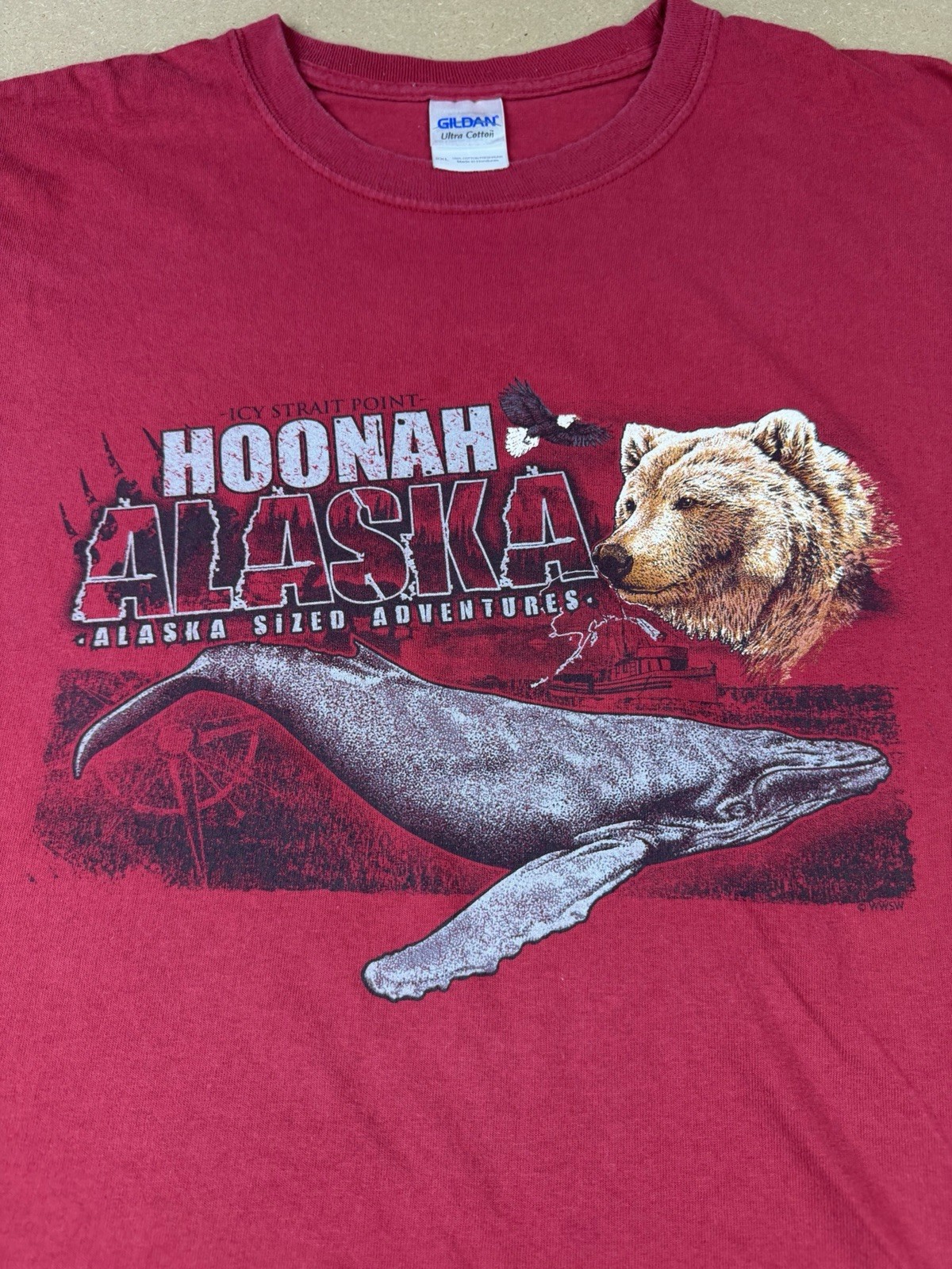 Hoonah Alaska Icy Straight Point Adventures T Shirt Long Sleeve Men’s XXL