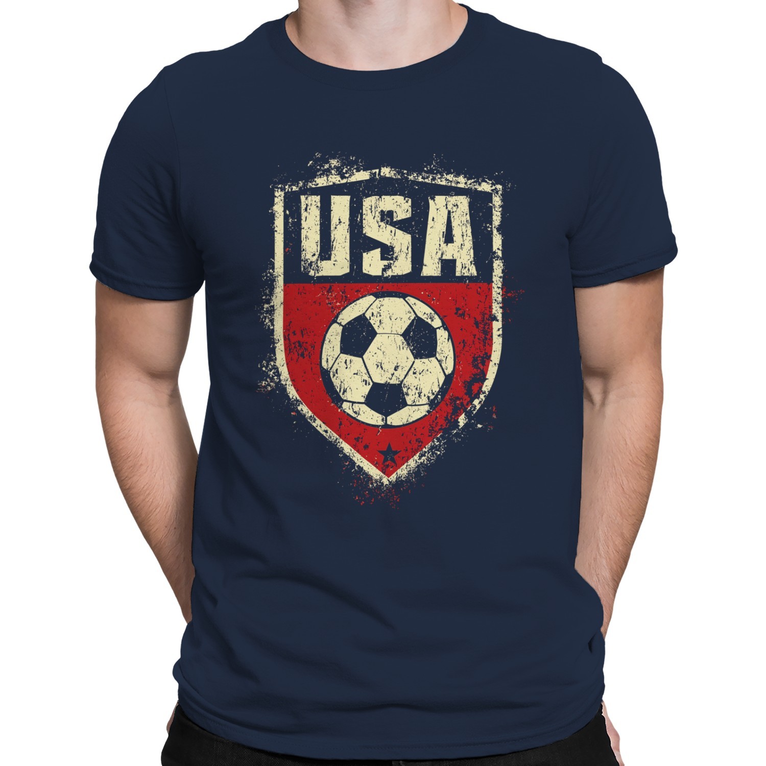 USA Soccer Grunge Emblem Men’s T-shirt
