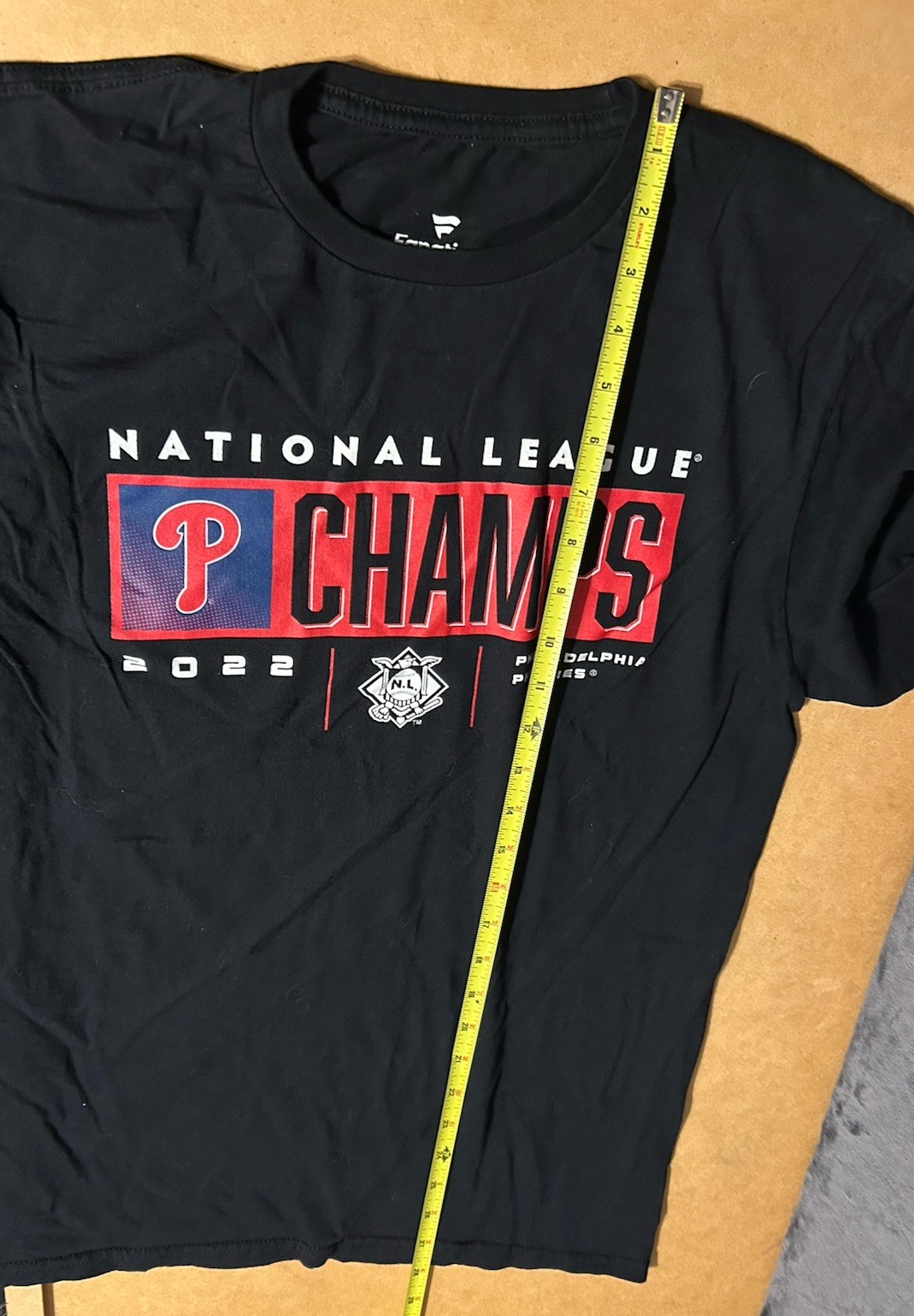 Philadelphia Phillies National League Champs 2022 Shirt Men Large Black
