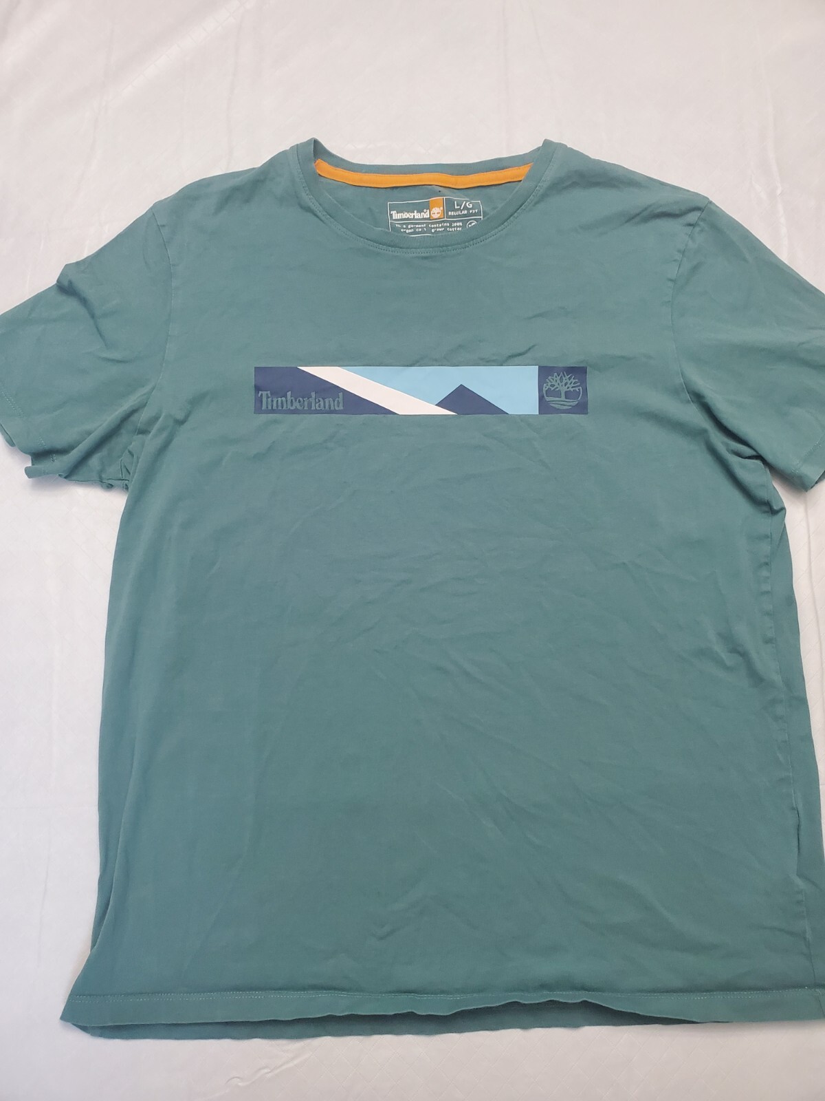 Timberland T Shirt Mens Large Green Short Sleeve Outdoors Regular Fit Gorp