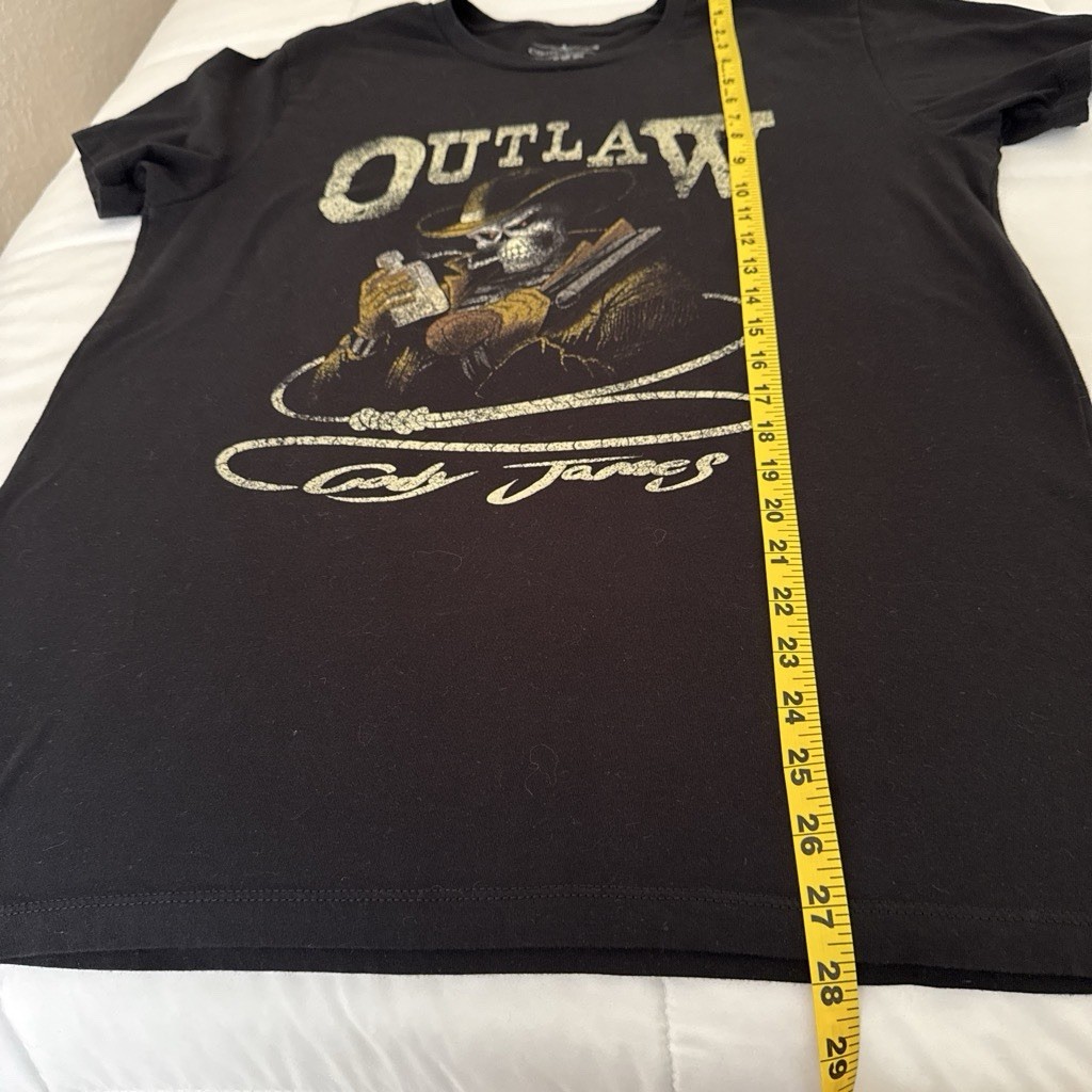 Cody James Outlaw Skeleton Cowboy Graphic Tee Men’s Size Large Cotton Western
