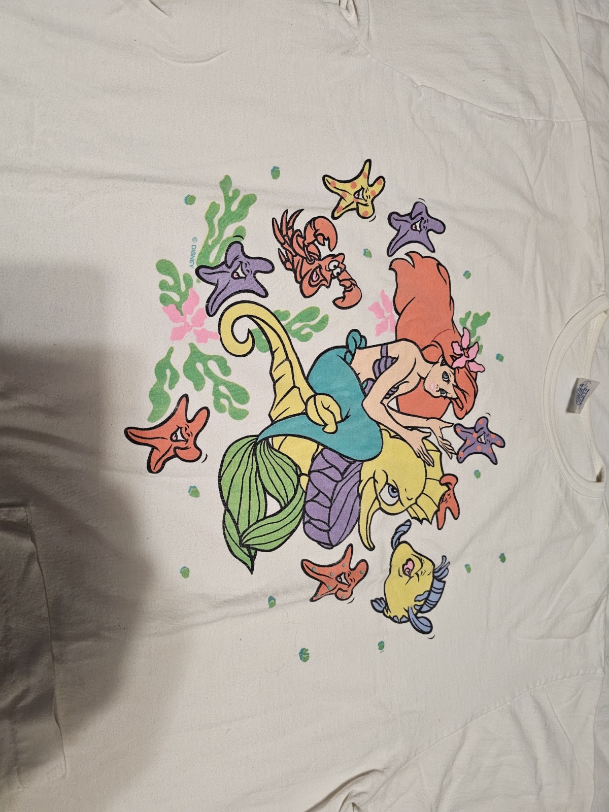 The Little Mermaid One Size 90s Disney Single Stitch USA T-Shirt Pajama
