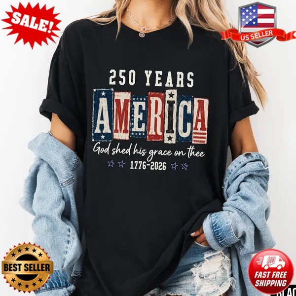 Christian American Flag Tee, 250 Years Anniversary USA T-Shirt S-5XL