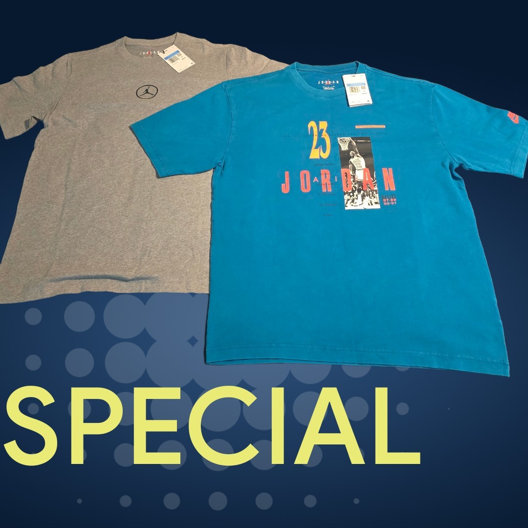 Jordan Lot Mens Medium 2 T Shirts NWT Jumpman Graphic Teal Gray