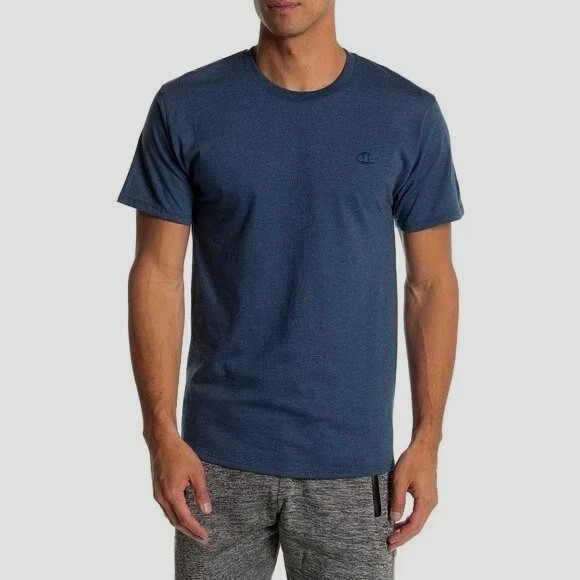 Champion Men’s Crewneck Short Sleeve Classic Tee, Blue, NWT Size L