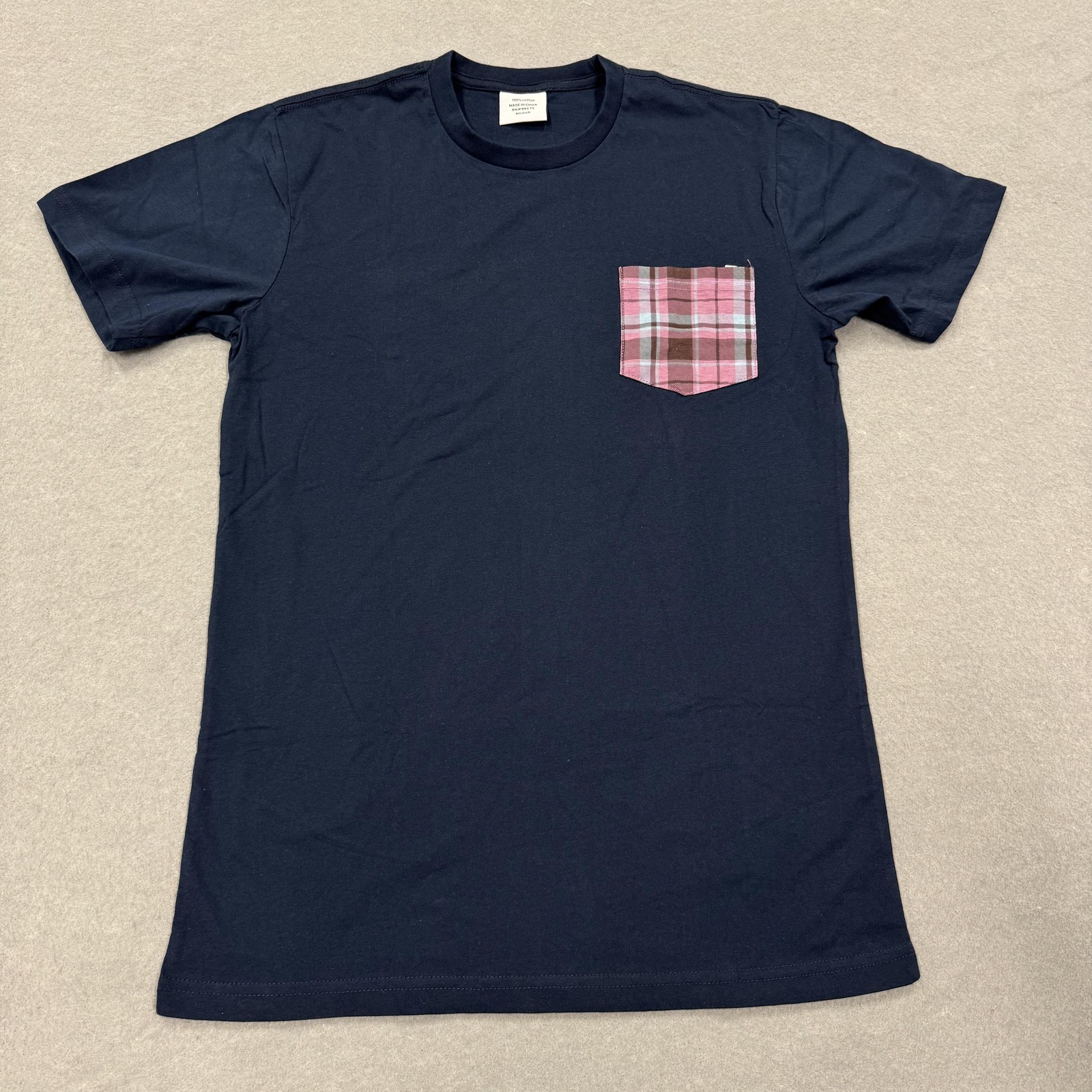 The Glenlivet Shirt Mens Medium Navy Plaid Pocket Tee Graphic Logo Cotton Promo