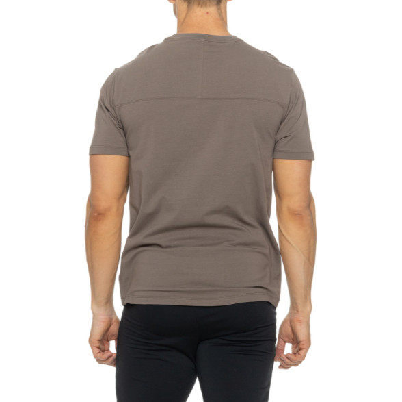 Kenneth Cole Active Tech Crew Neck Short Sleeve T-Shirt UPF 50+ Cocoa Dust Sz L