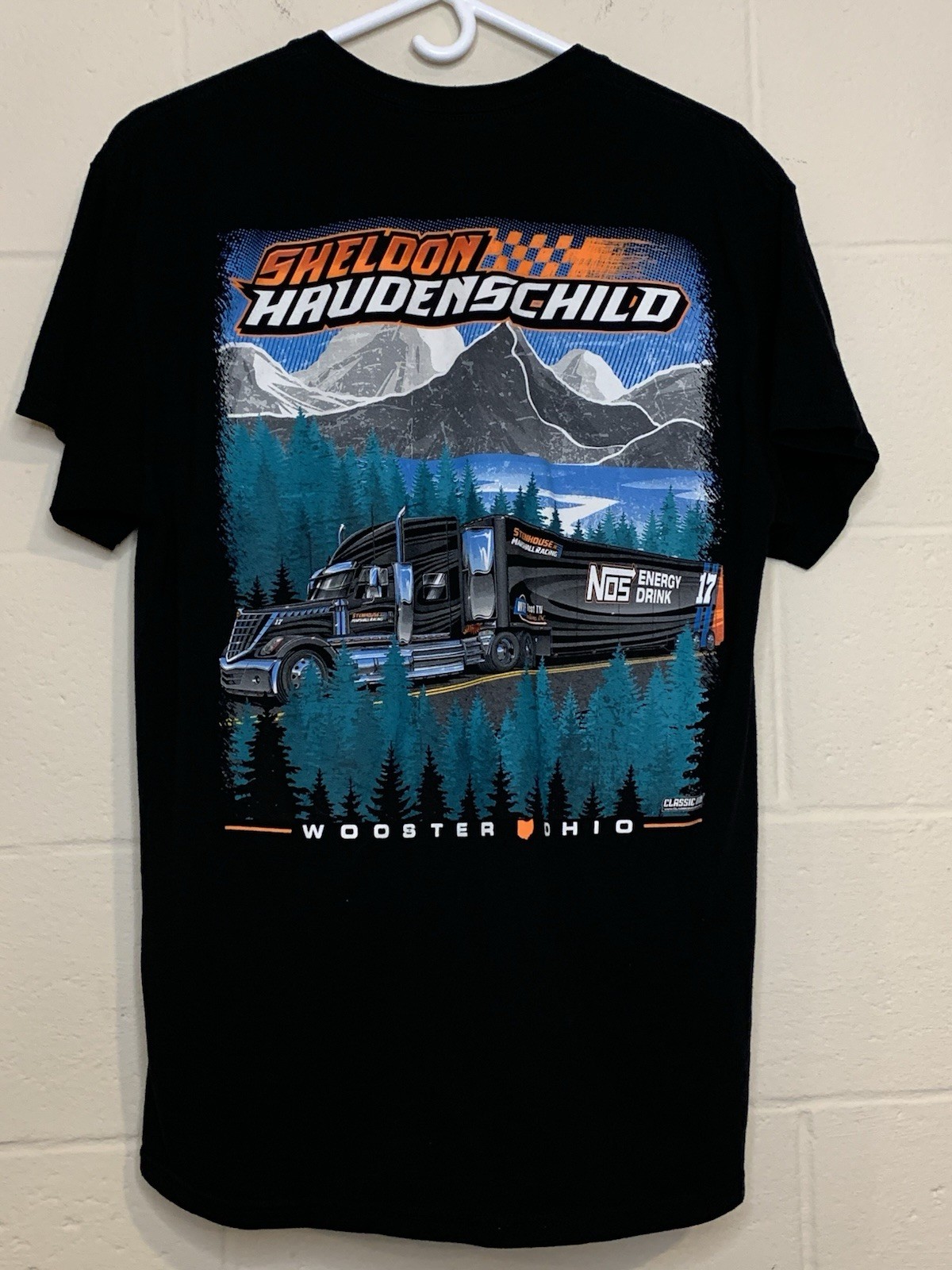 Sheldon Haudenschild Wooster OH NOS Truck Sprint Car T-Shirt L Black Racing Tee