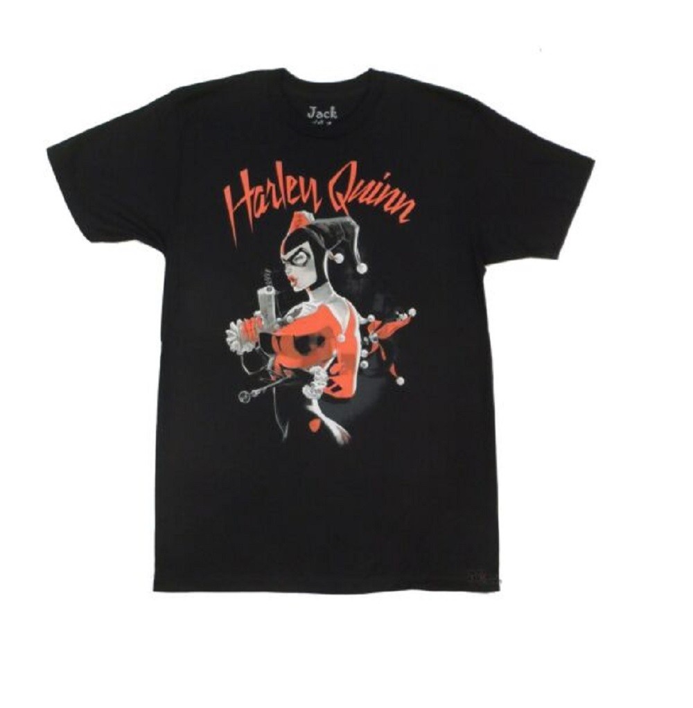 Harley Quinn Smoking Gun Batman Joker Premium DC Officially Licensed Adult T-Sh