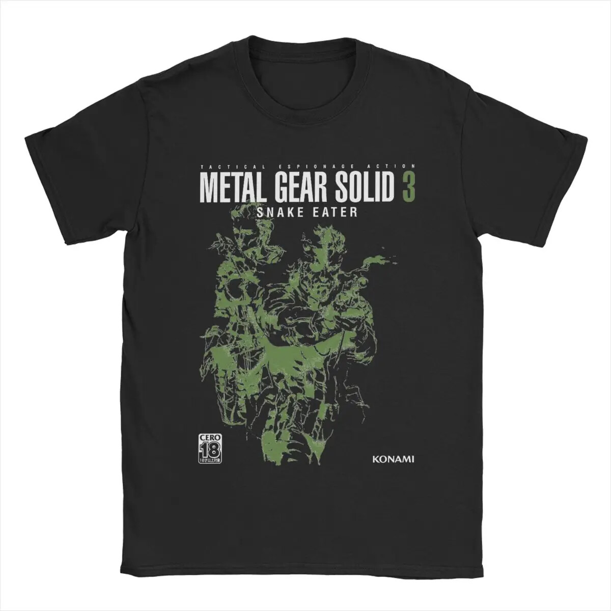 Men T-Shirt Metal Gear Solid 3 Snake Awesome Pure Cotton Tees Short Sleeve T Shi